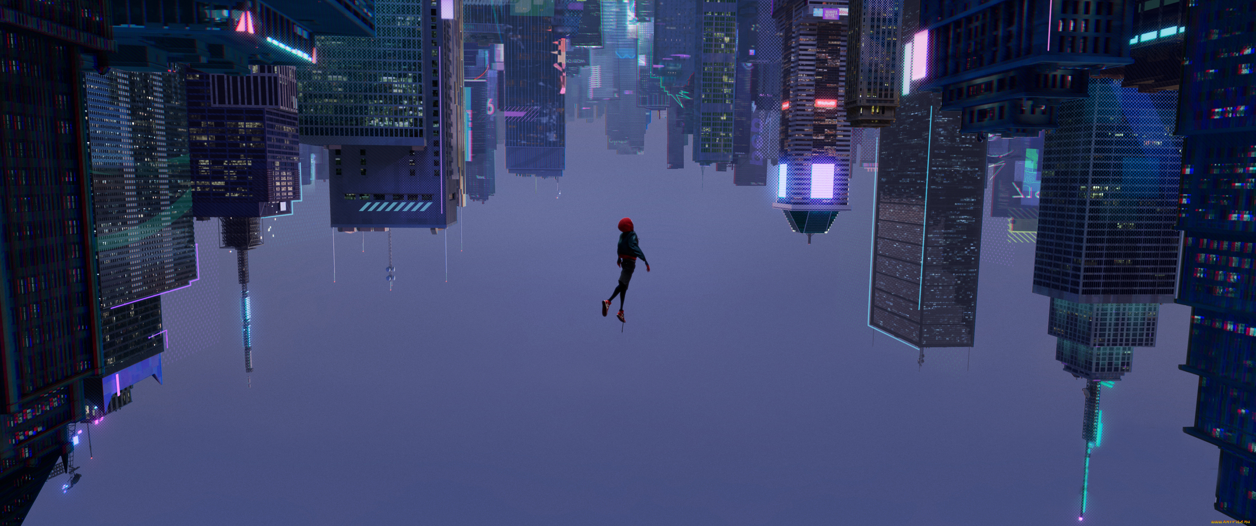 spider-man, , into, the, spider-verse, рисованное, комиксы, паук, город, мальчик