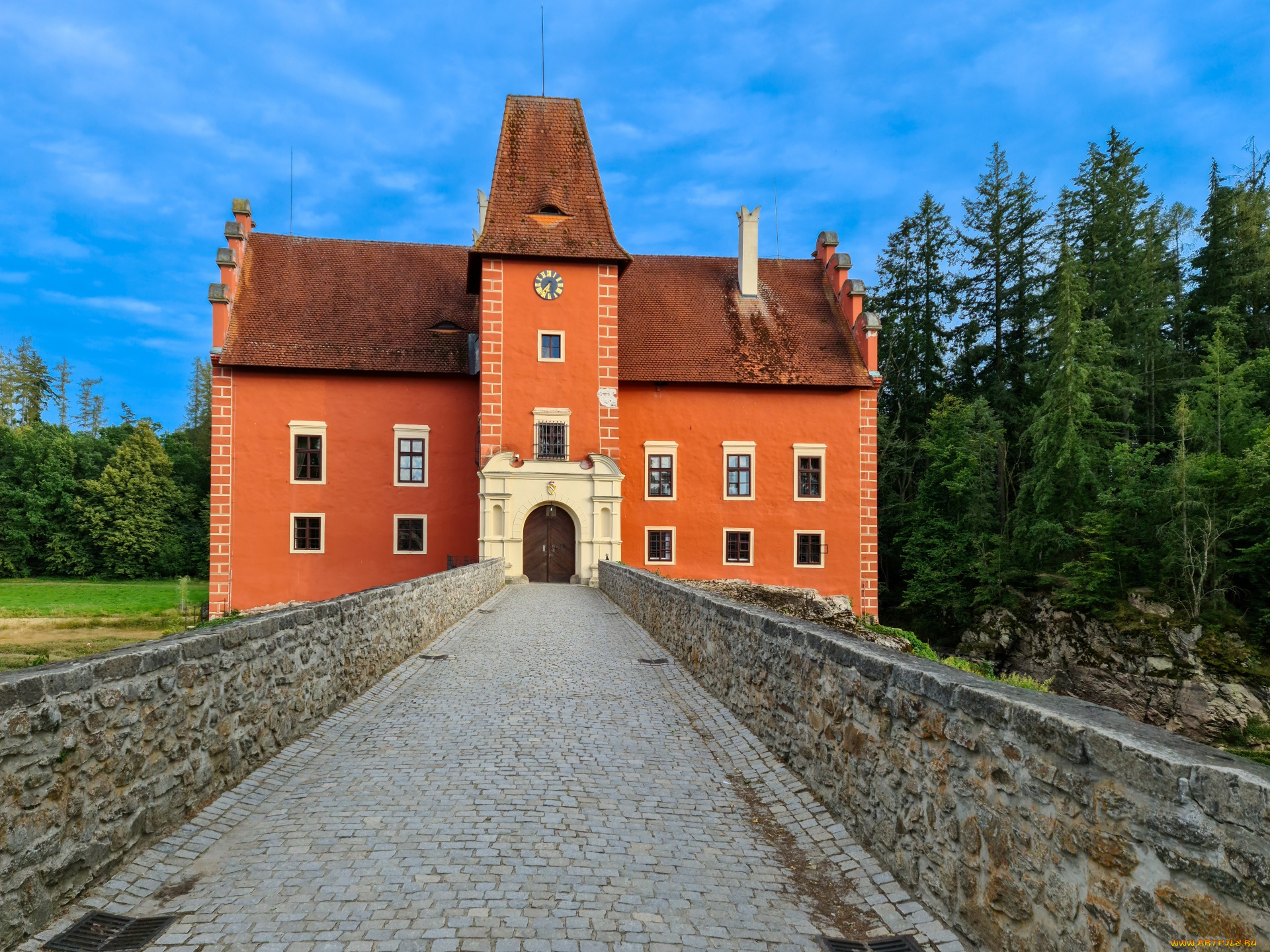 red, lhota, castle, czech, republic, города, замки, чехии, red, lhota, castle, czech, republic