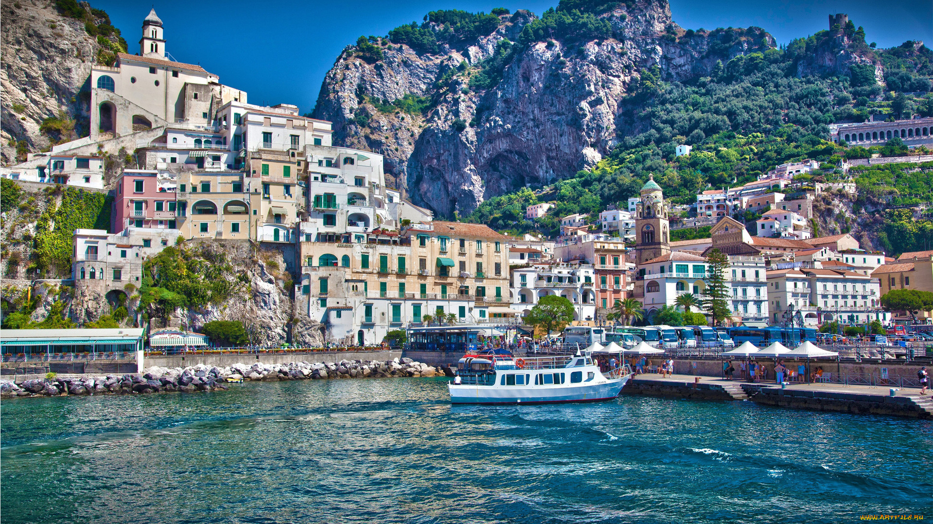 amalfi, italy, города, амальфийское, лигурийское, побережье, италия