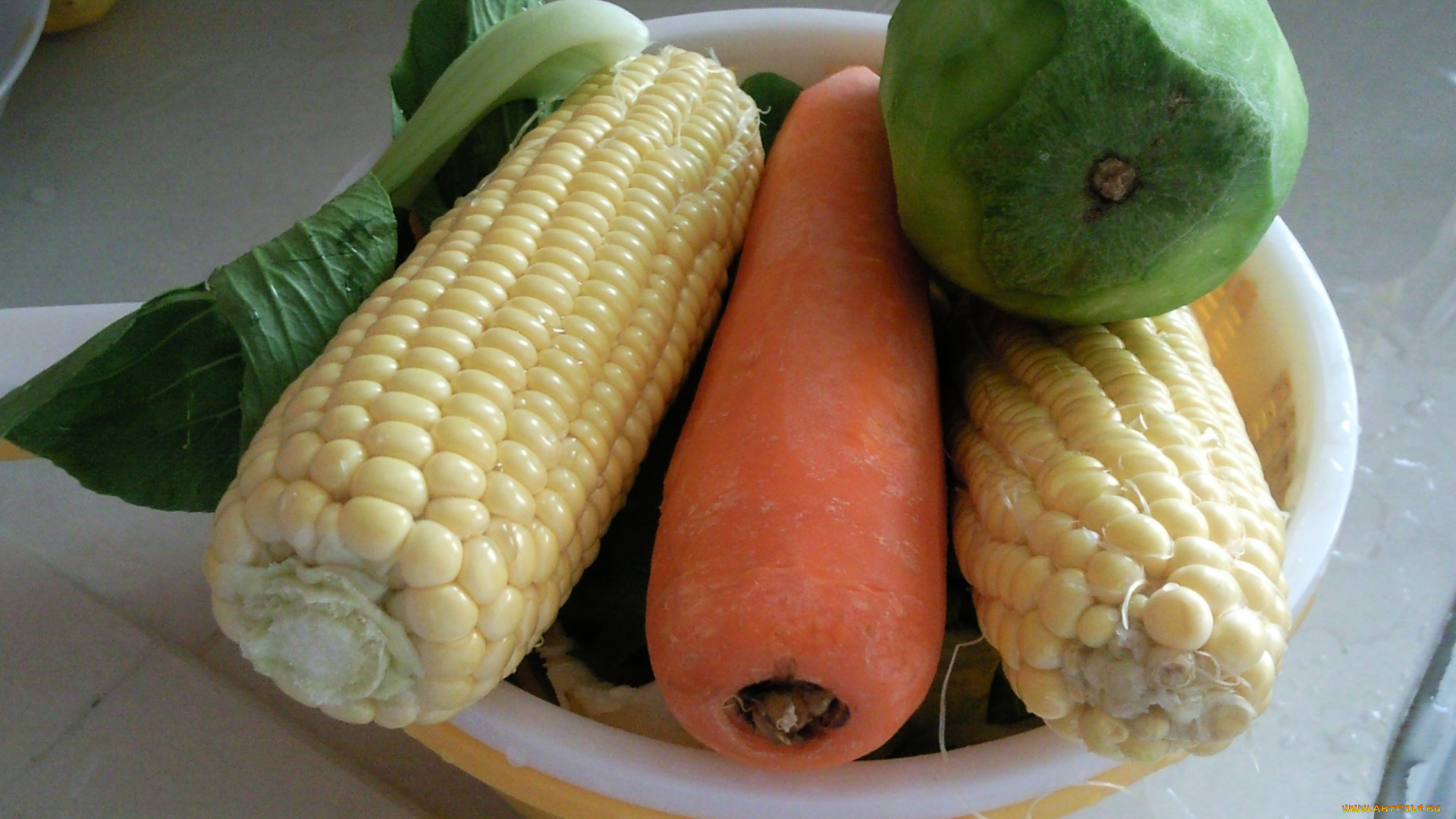 еда, овощи, кукуруза, морковь