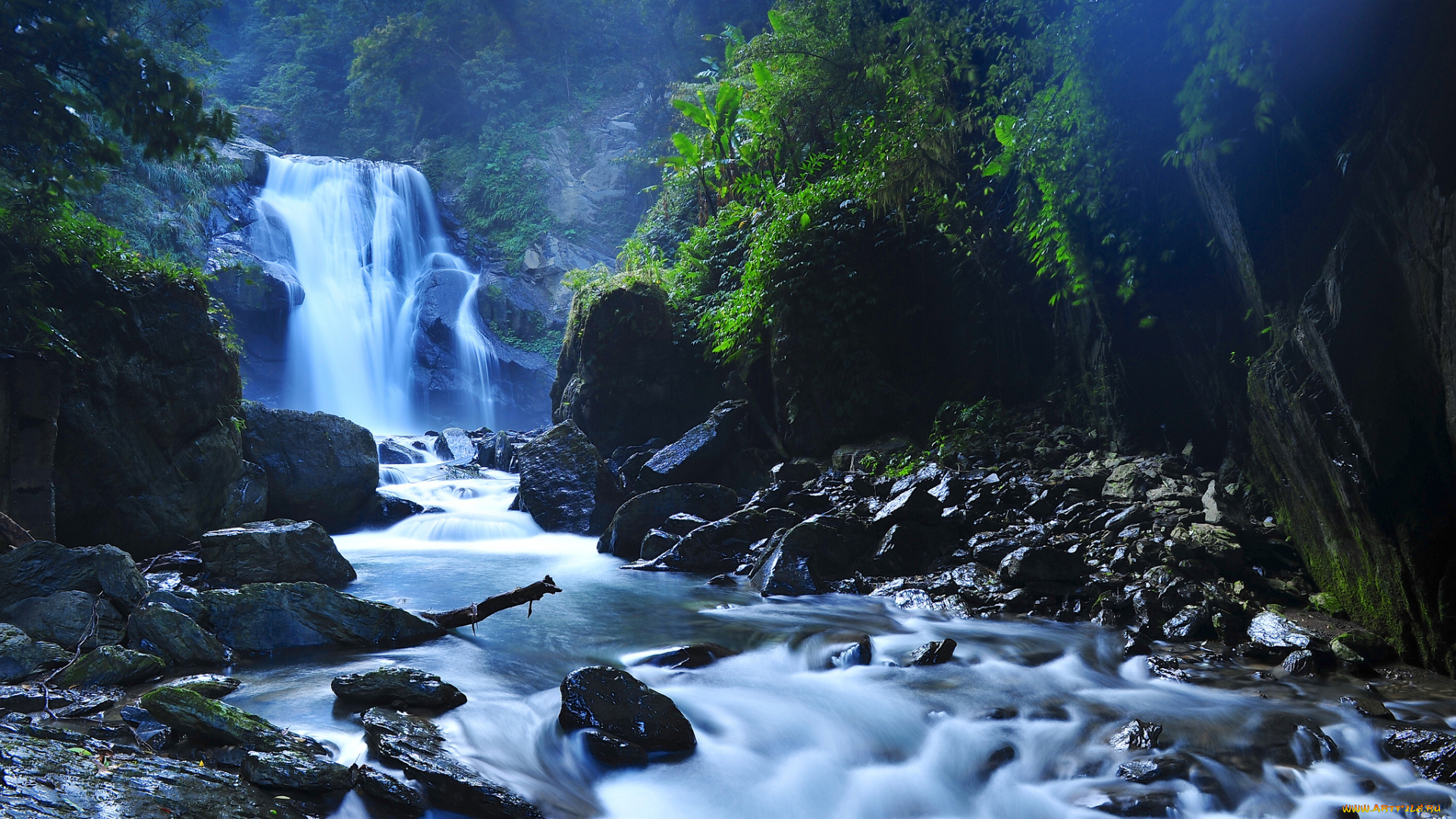 taiwan, природа, водопады, тайвань, река, лес, камни