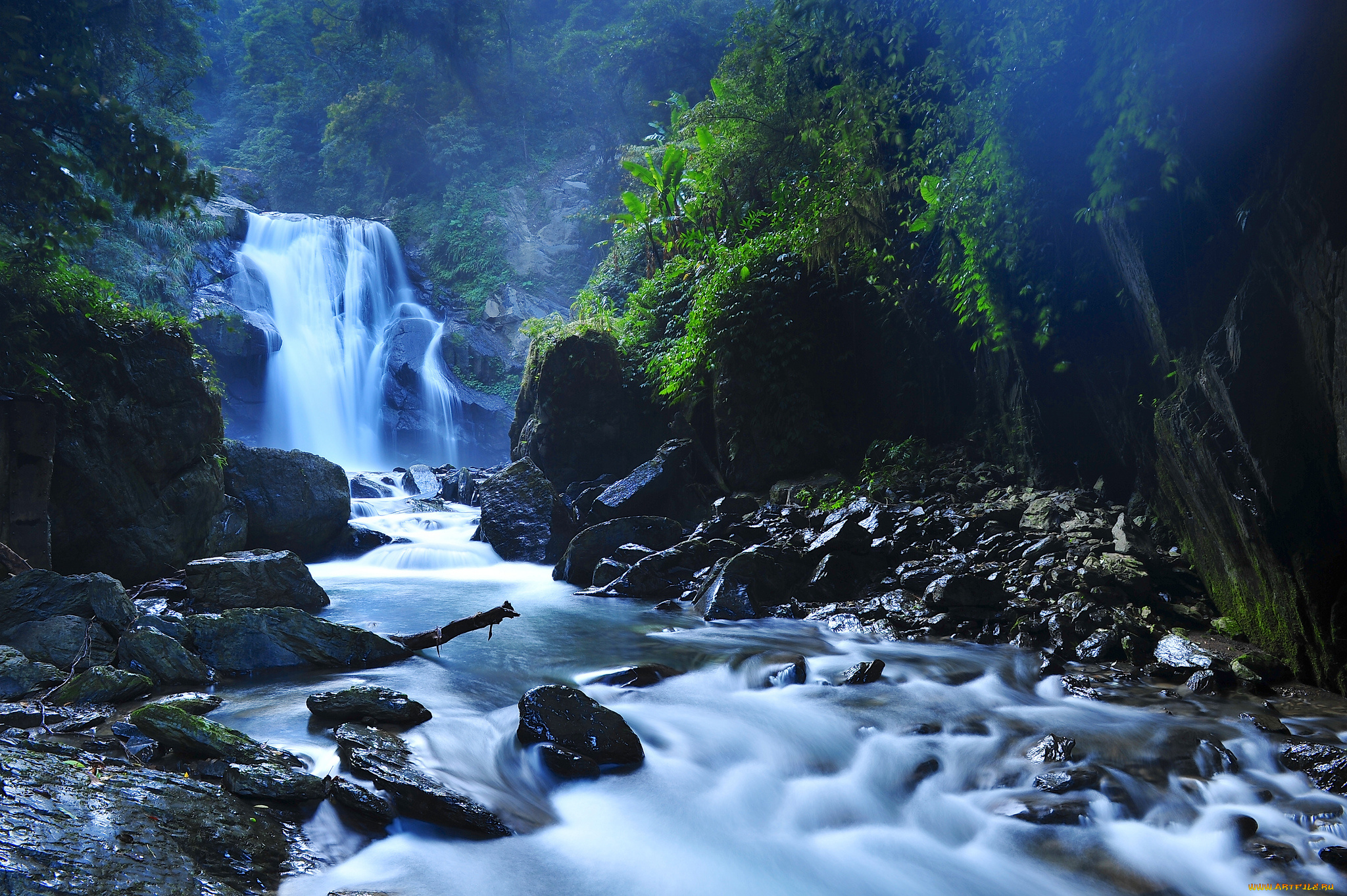 taiwan, природа, водопады, тайвань, река, лес, камни