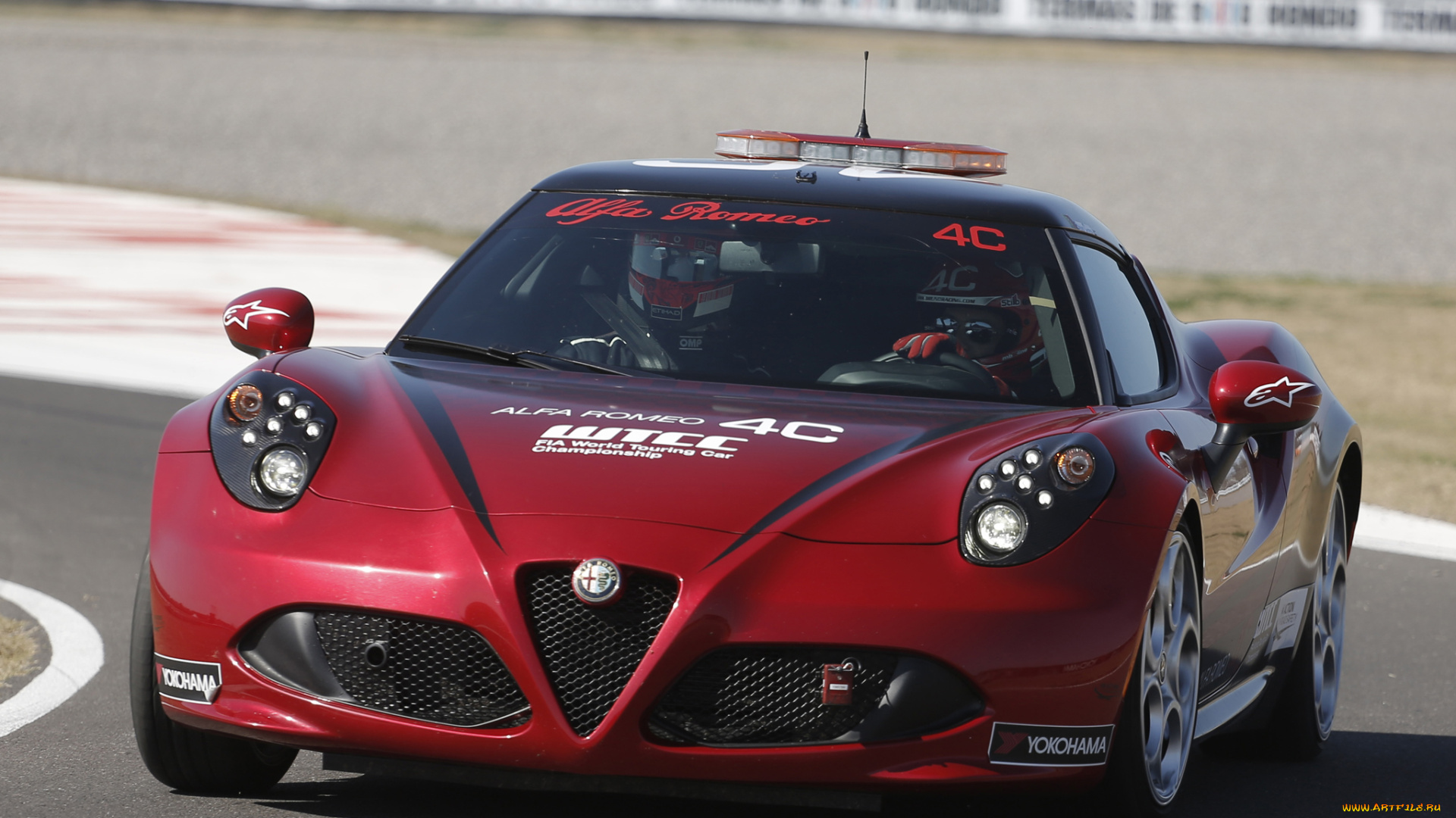 спорт, автоспорт, alfa, romeo, 4c, wtcc, safety, car, 960, 2014г, красный, трасса, скорость, гонка