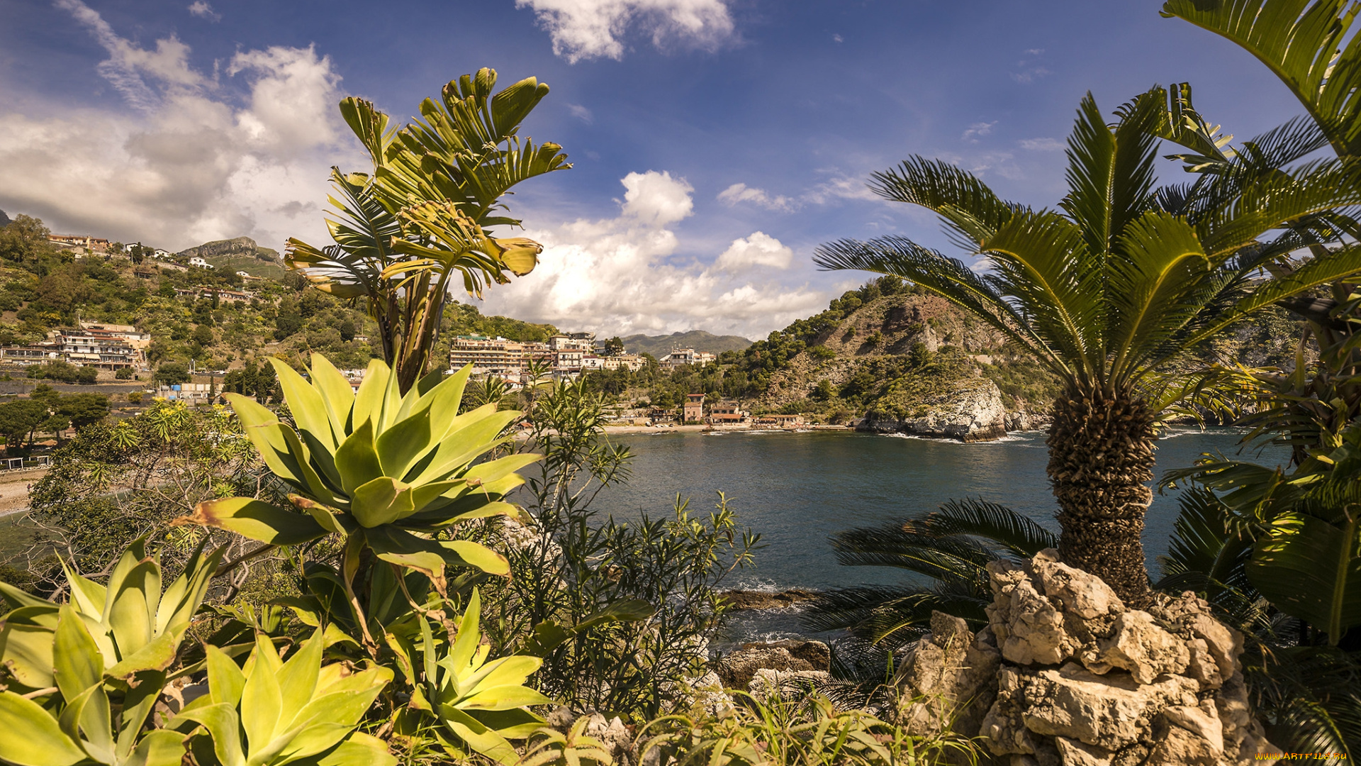 taormina, города, -, пейзажи, простор