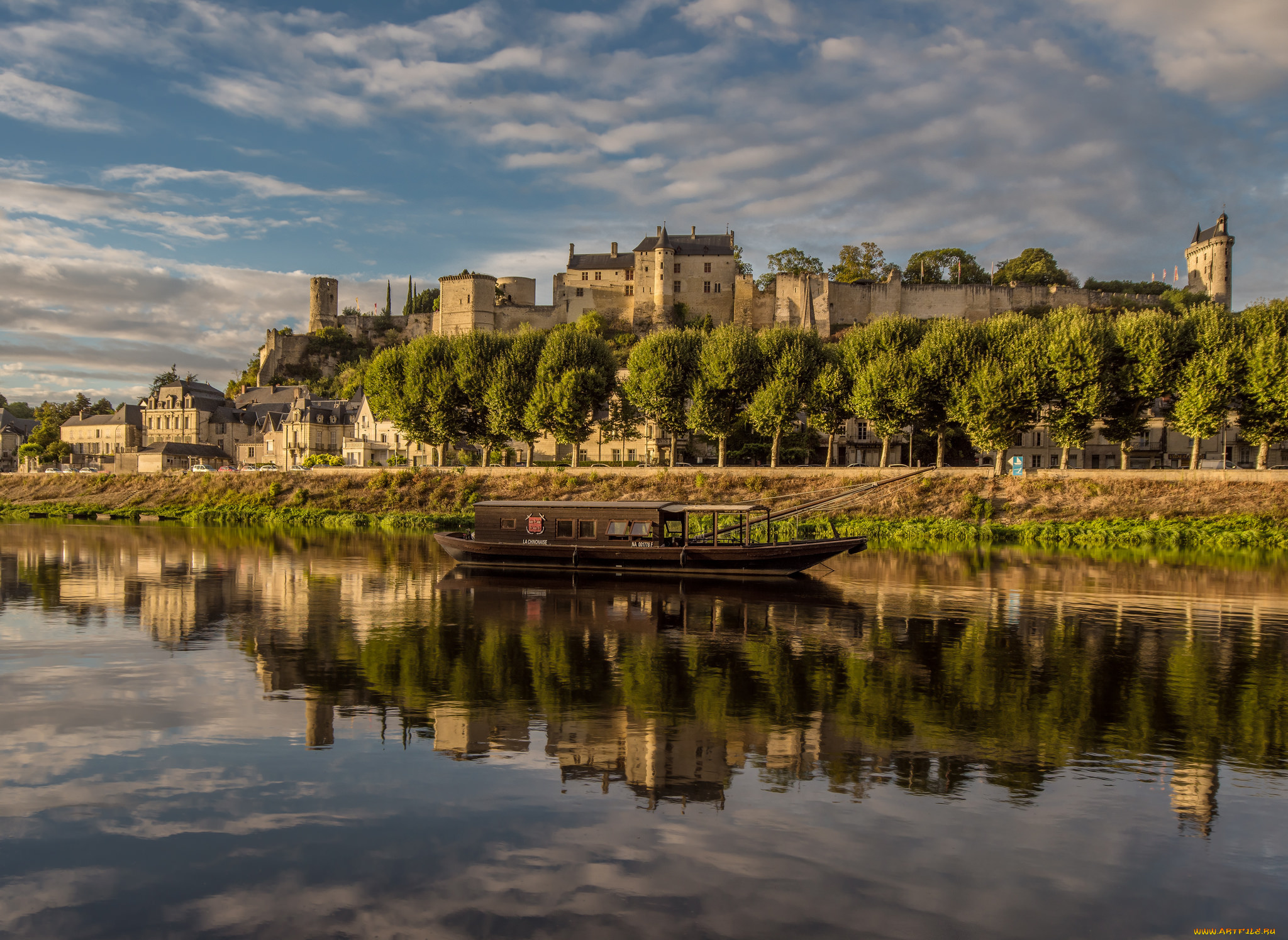 chinon, города, -, панорамы, простор