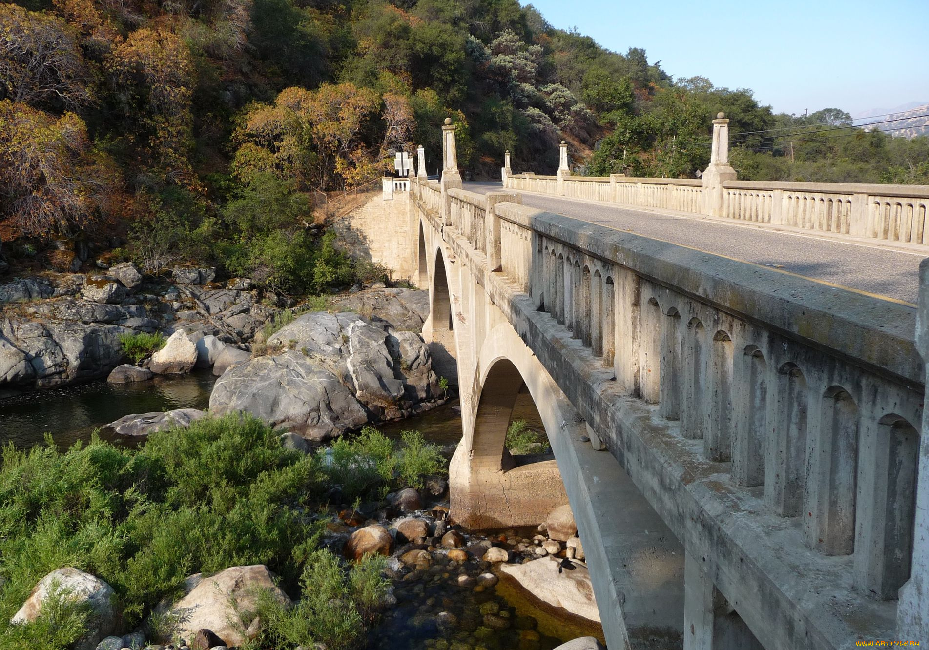 sequoia, national, park, kaweah, river, and, pumpkin, hollow, bridge, природа, реки, озера, река, сша, мост