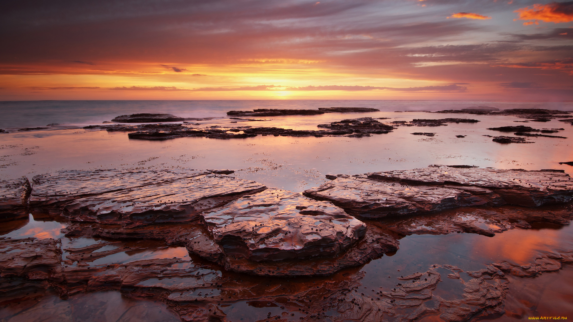 beach, природа, побережье, камни, пляж, закат, океан