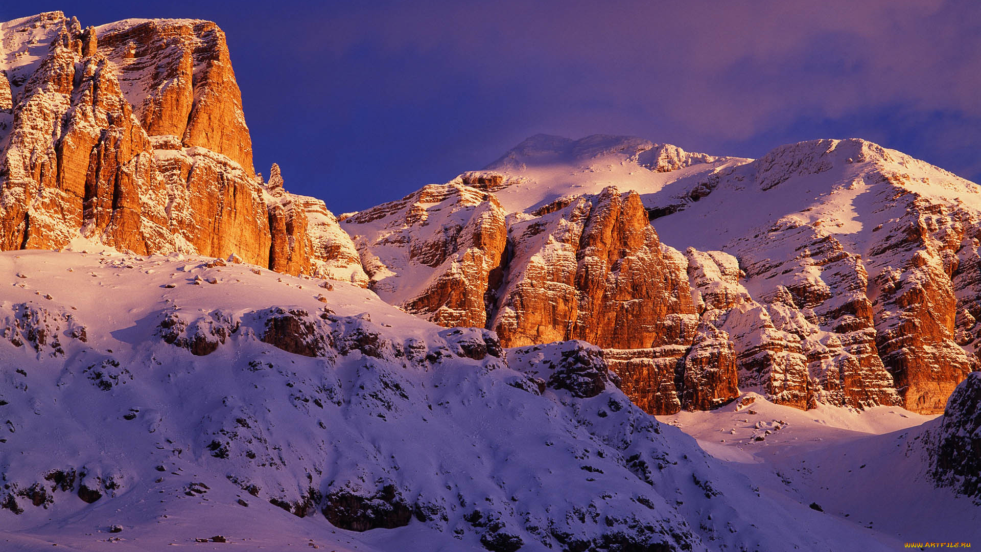 mountain, природа, горы, вершины, снега