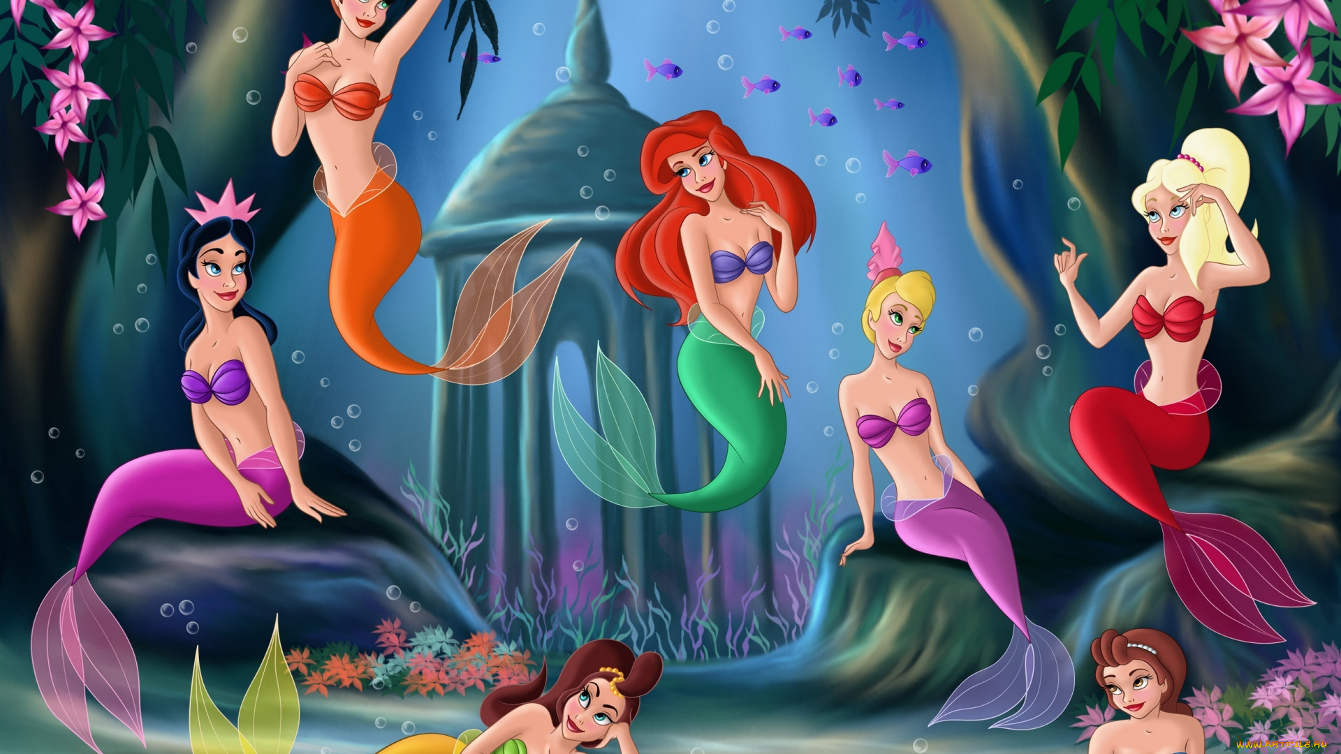мультфильмы, the, little, mermaid, русалочки, дисней