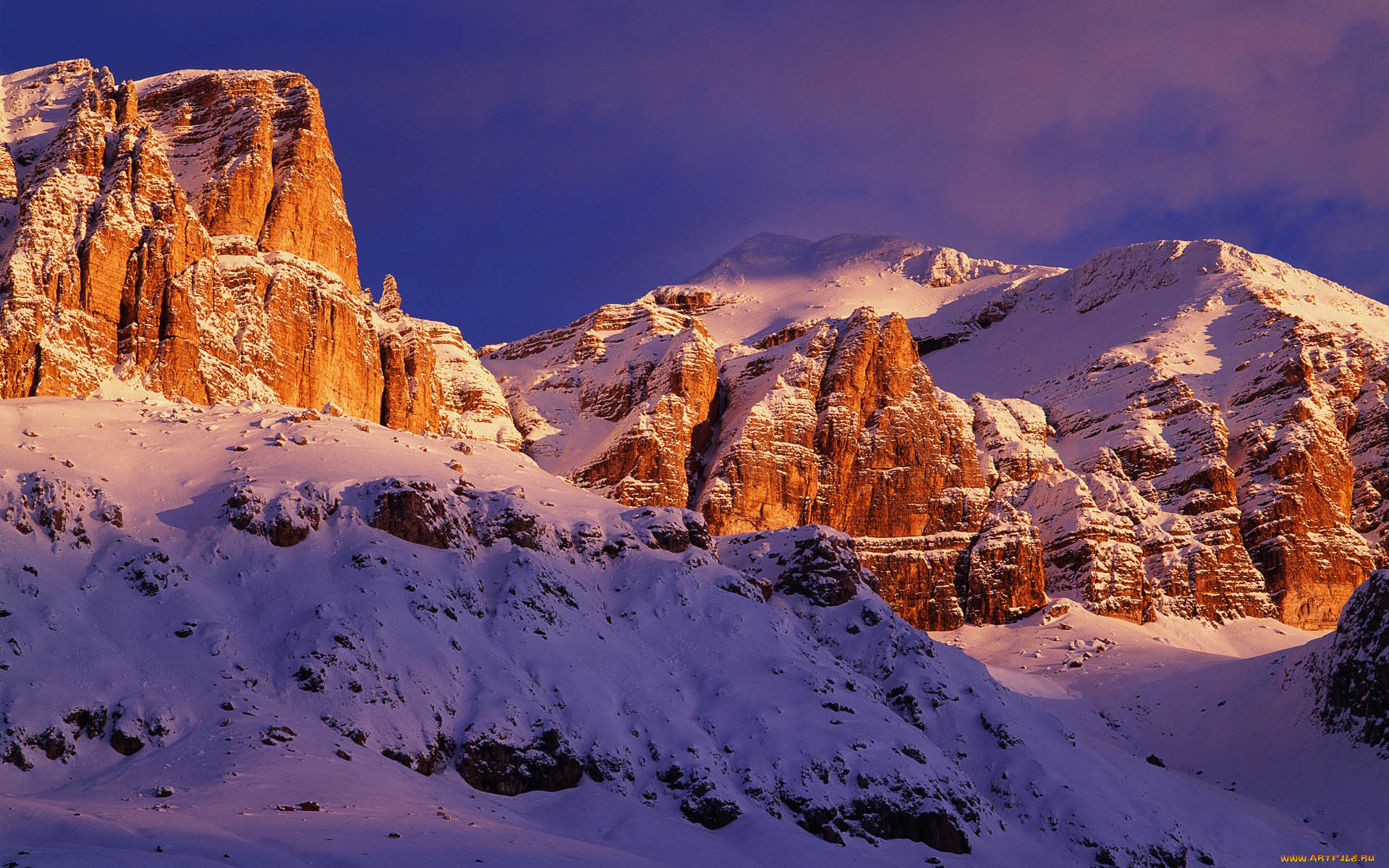 mountain, природа, горы, вершины, снега