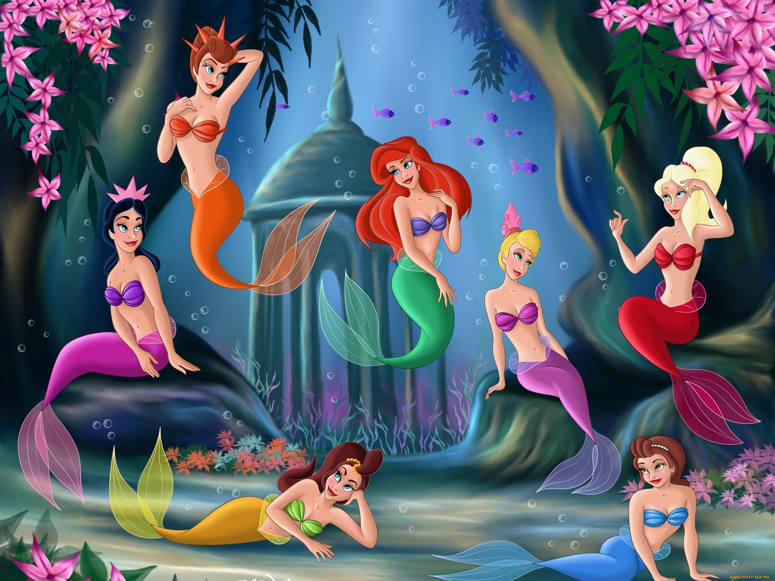 мультфильмы, the, little, mermaid, русалочки, дисней