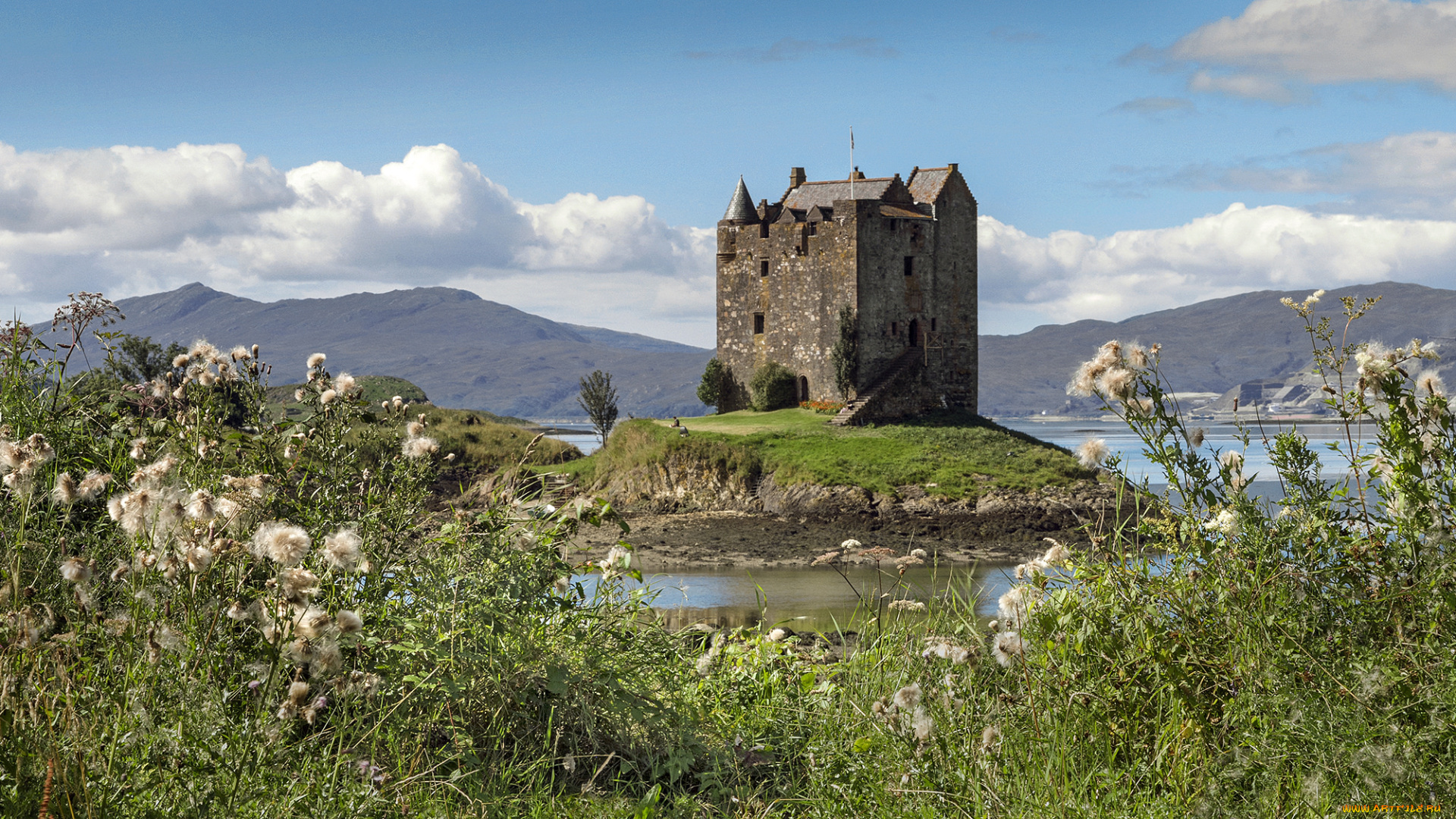 castle, stalker, города, -, дворцы, , замки, , крепости, река, островок, замок