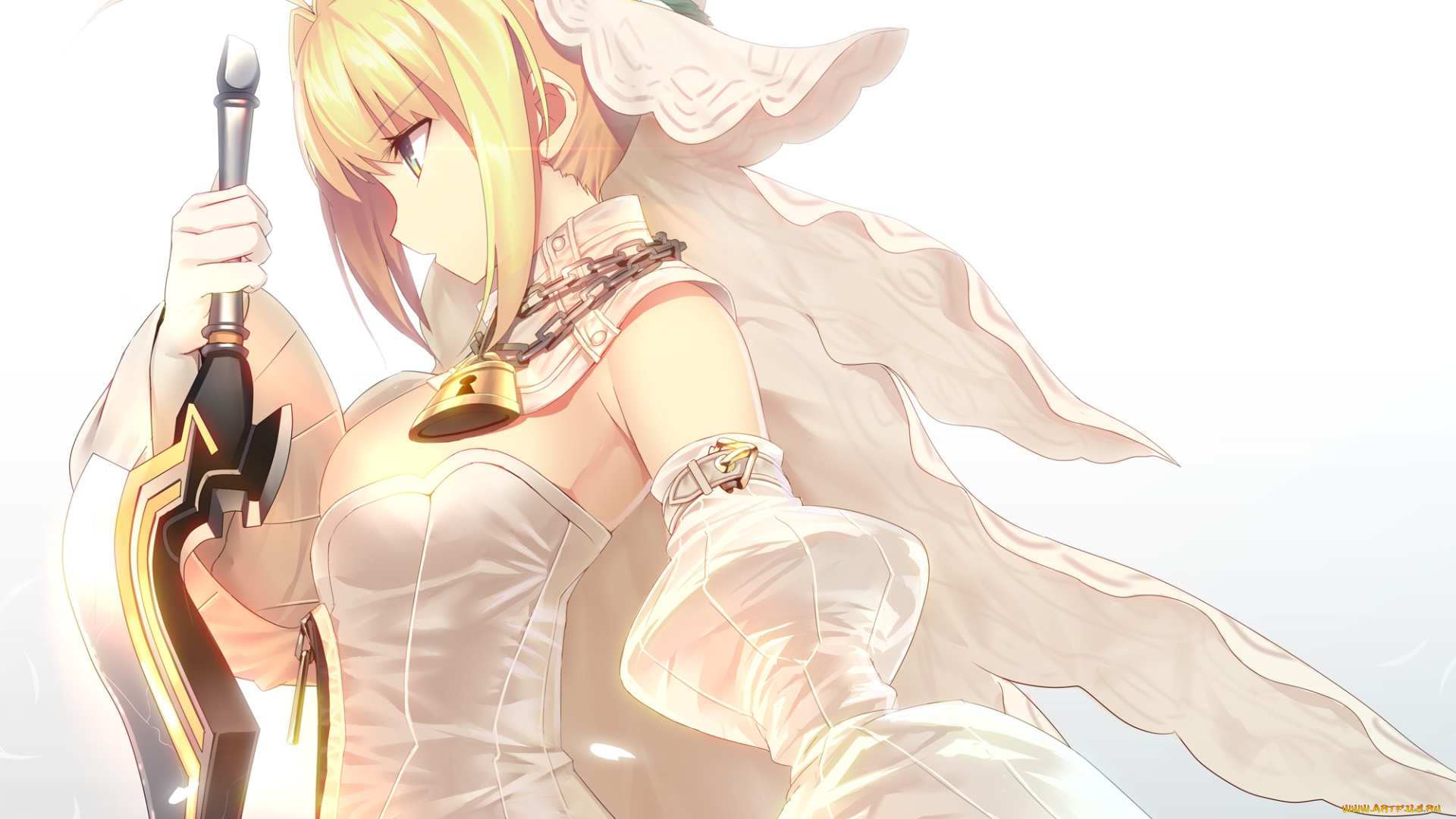 аниме, fate, stay, night, saber, bride