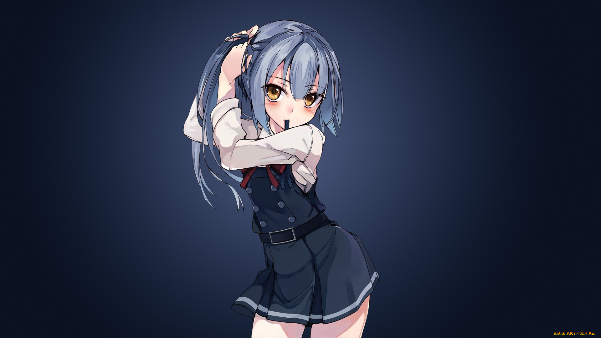 аниме, kantai, collection, фон, взгляд, девушка