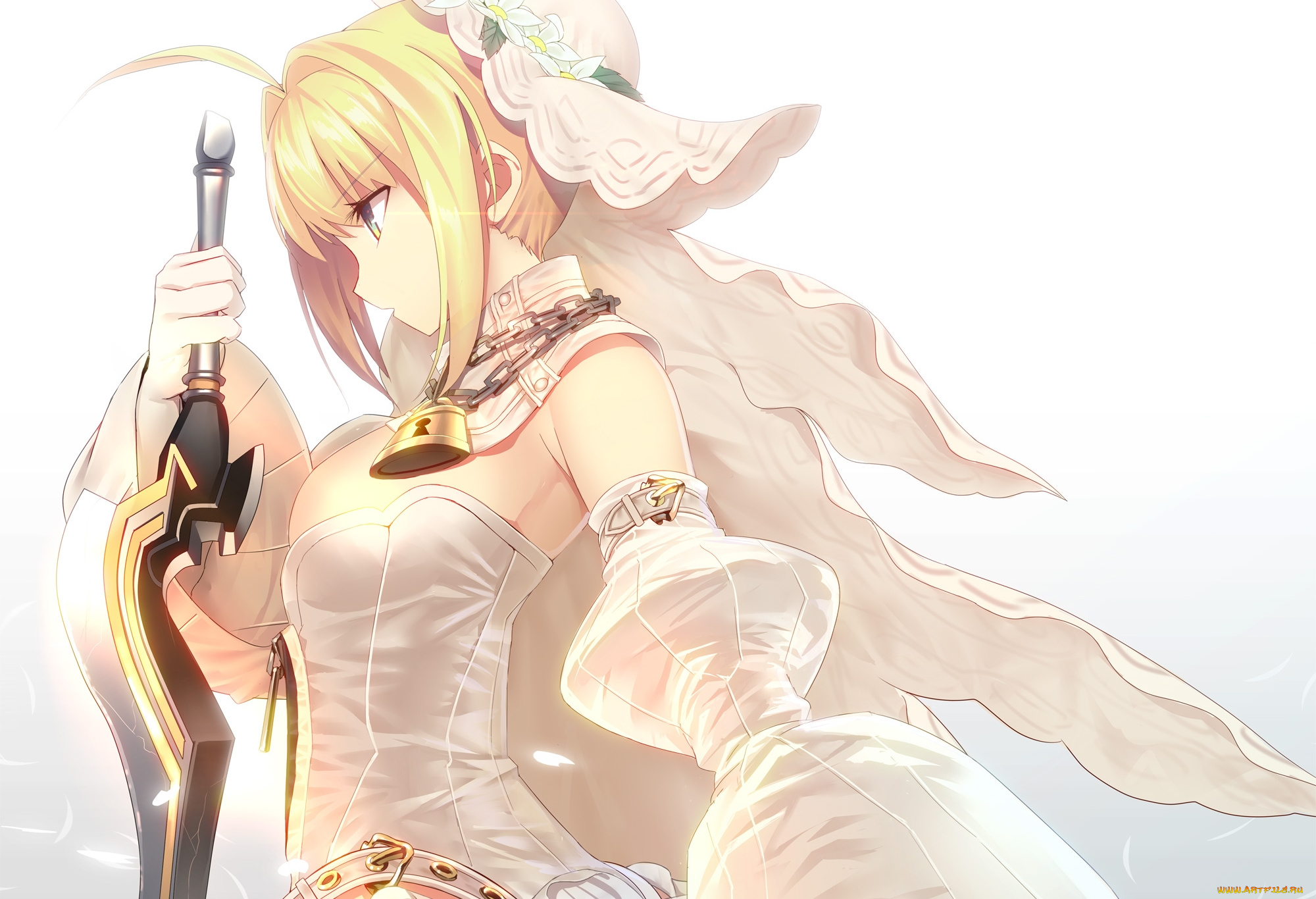 аниме, fate, stay, night, saber, bride