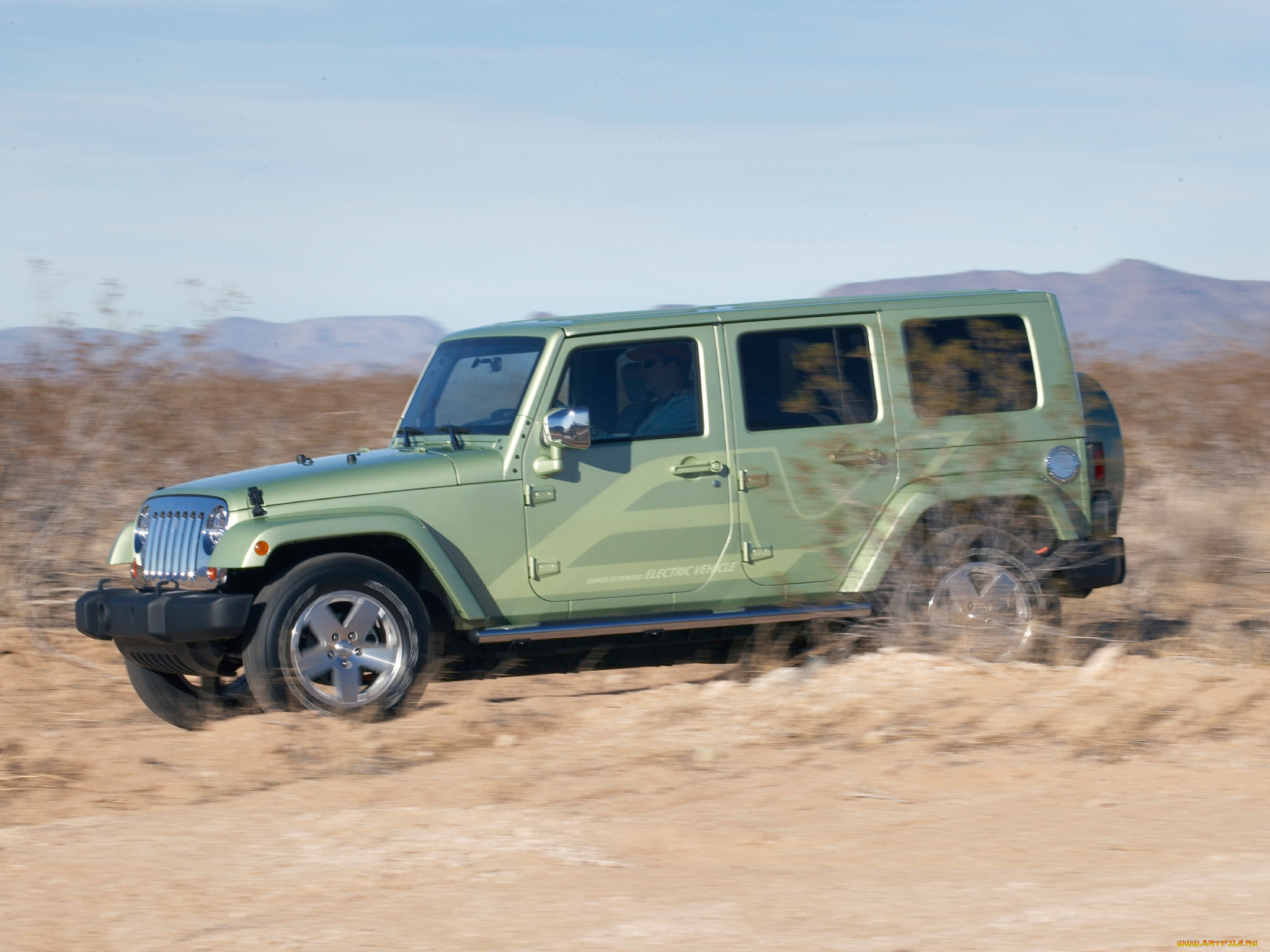 jeep, wrangler, unlimited, ev, concept, 2009, автомобили, jeep, wrangler, unlimited, ev, concept, 2009