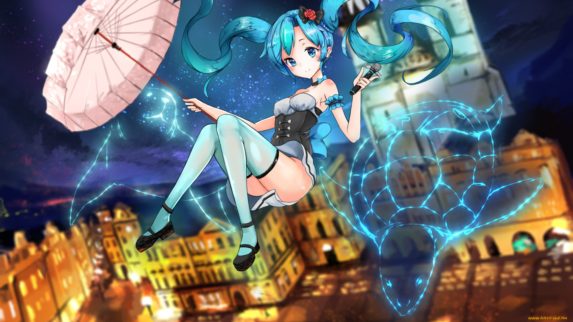 аниме, vocaloid, hatsune, miku