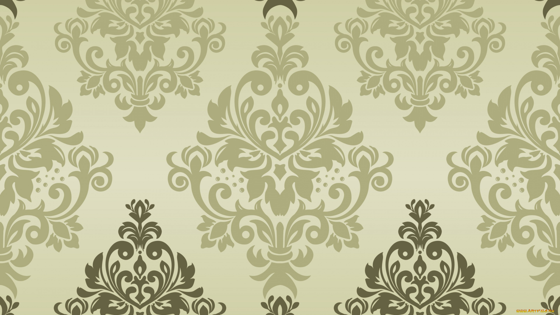 векторная, графика, -графика, , graphics, зеленый, текстура, pattern, background, classic, seamless, damask, орнамент, vector