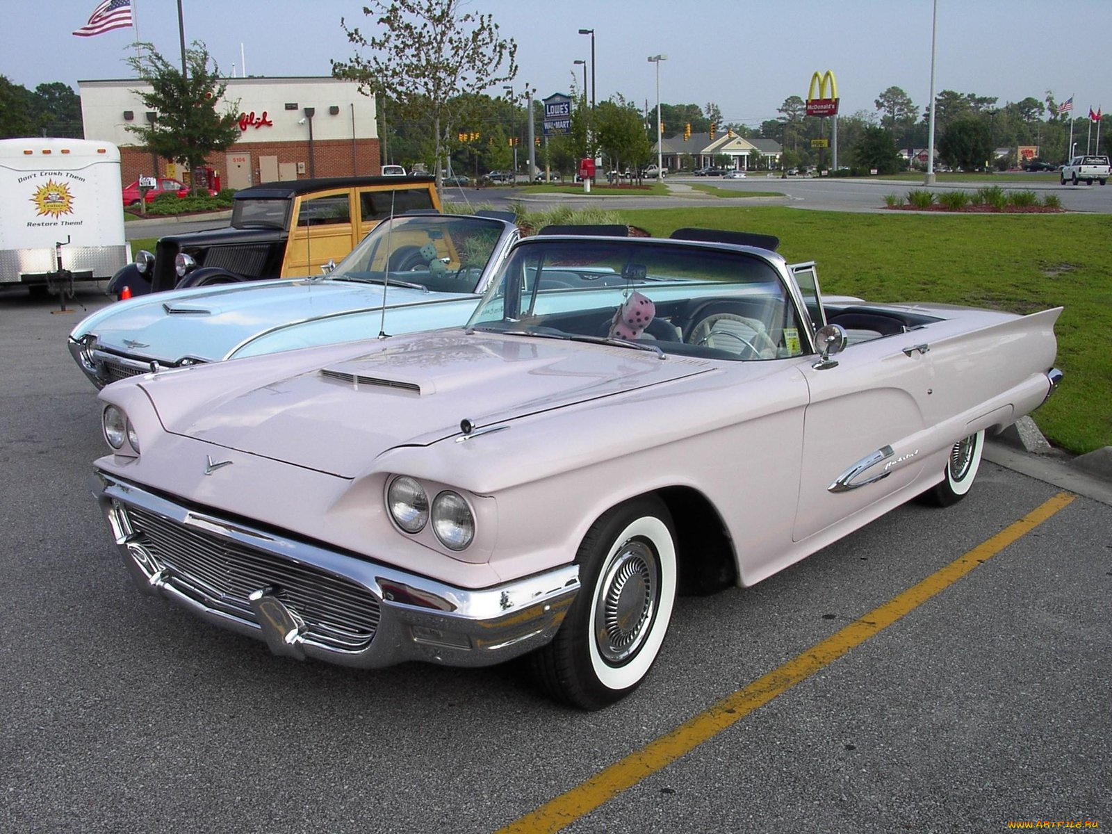 1959, ford, thunderbird, convertible, classic, автомобили