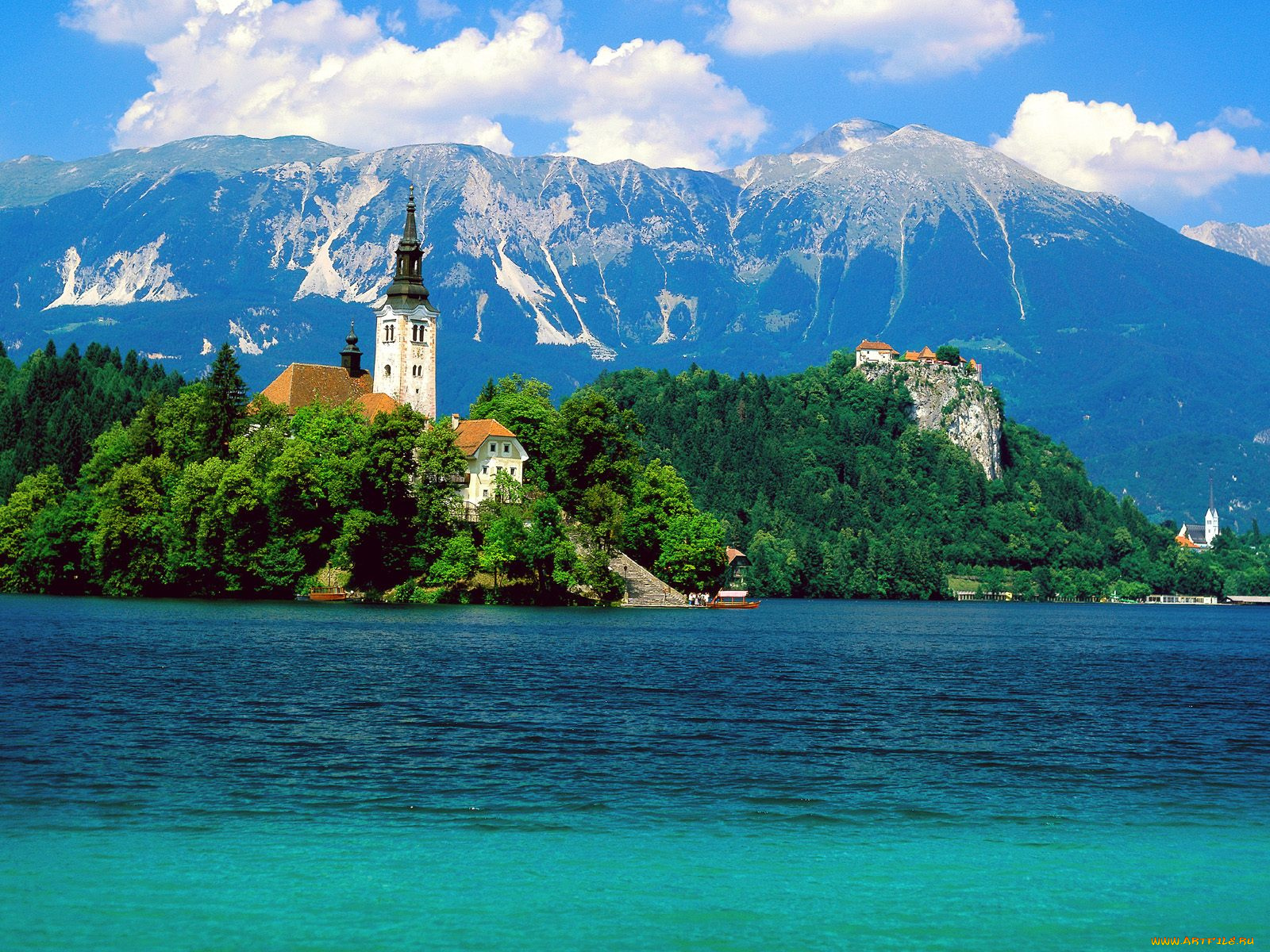 lake, bled, slovenia, города