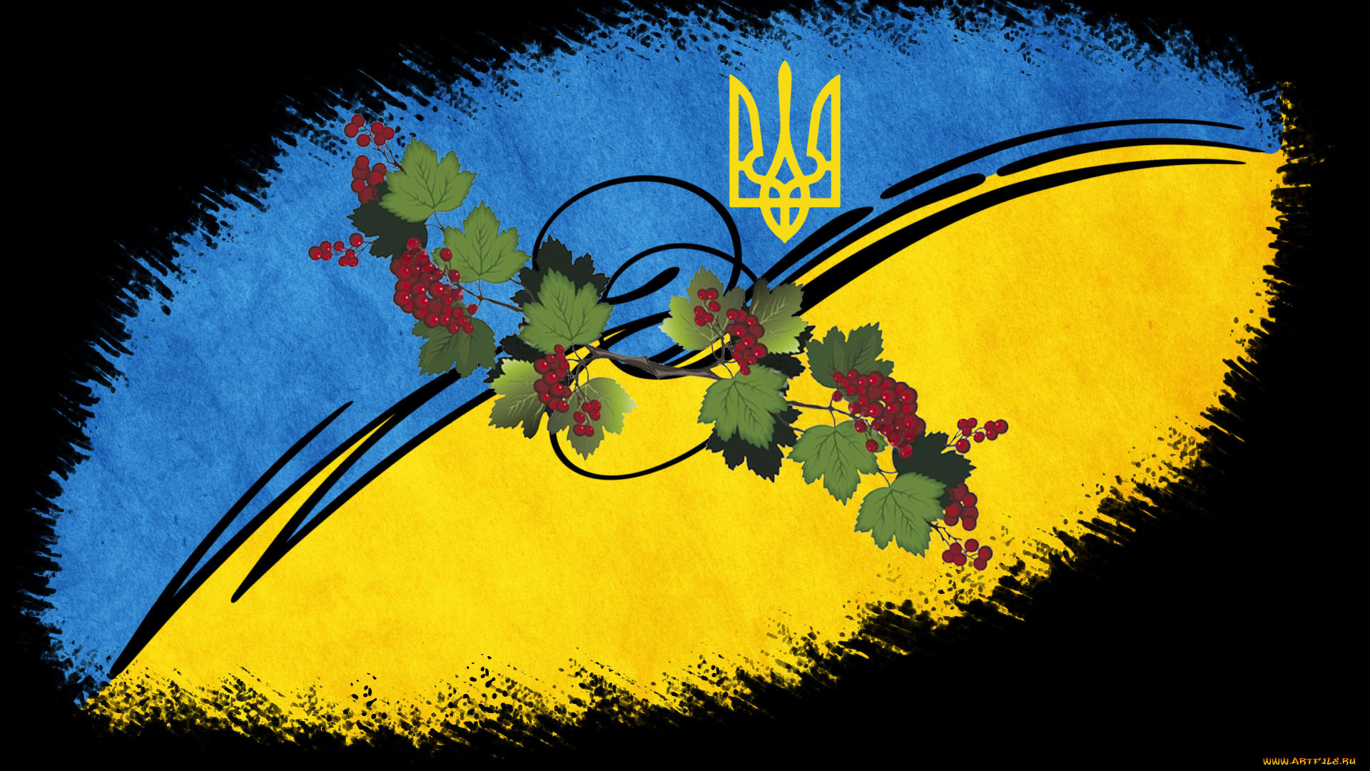 разное, флаги, гербы, украина, страна, символика, калина, герб, флаг