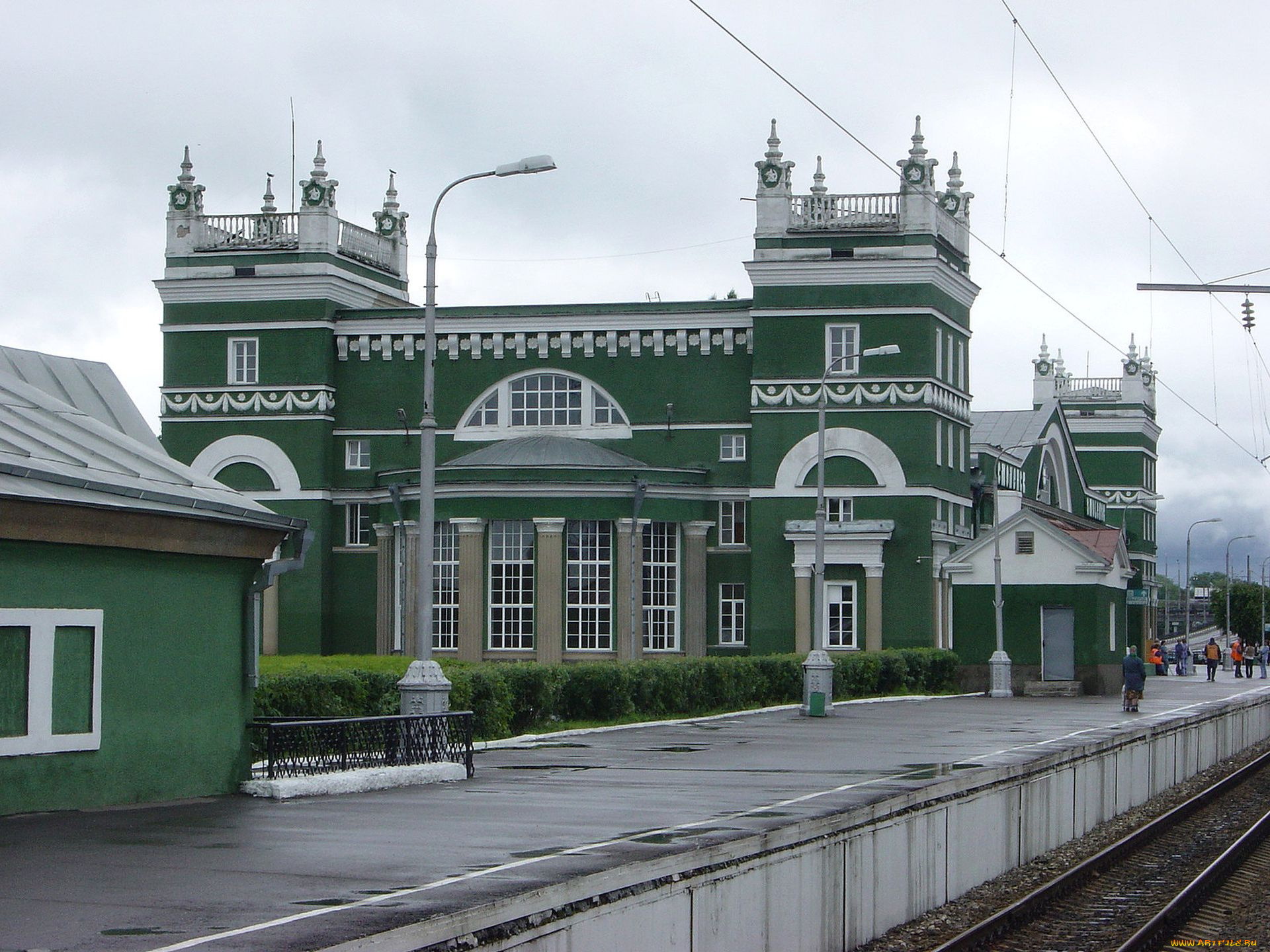 смоленск, города, -, здания, , дома, вокзал, перон, архитектура, железная, дорога