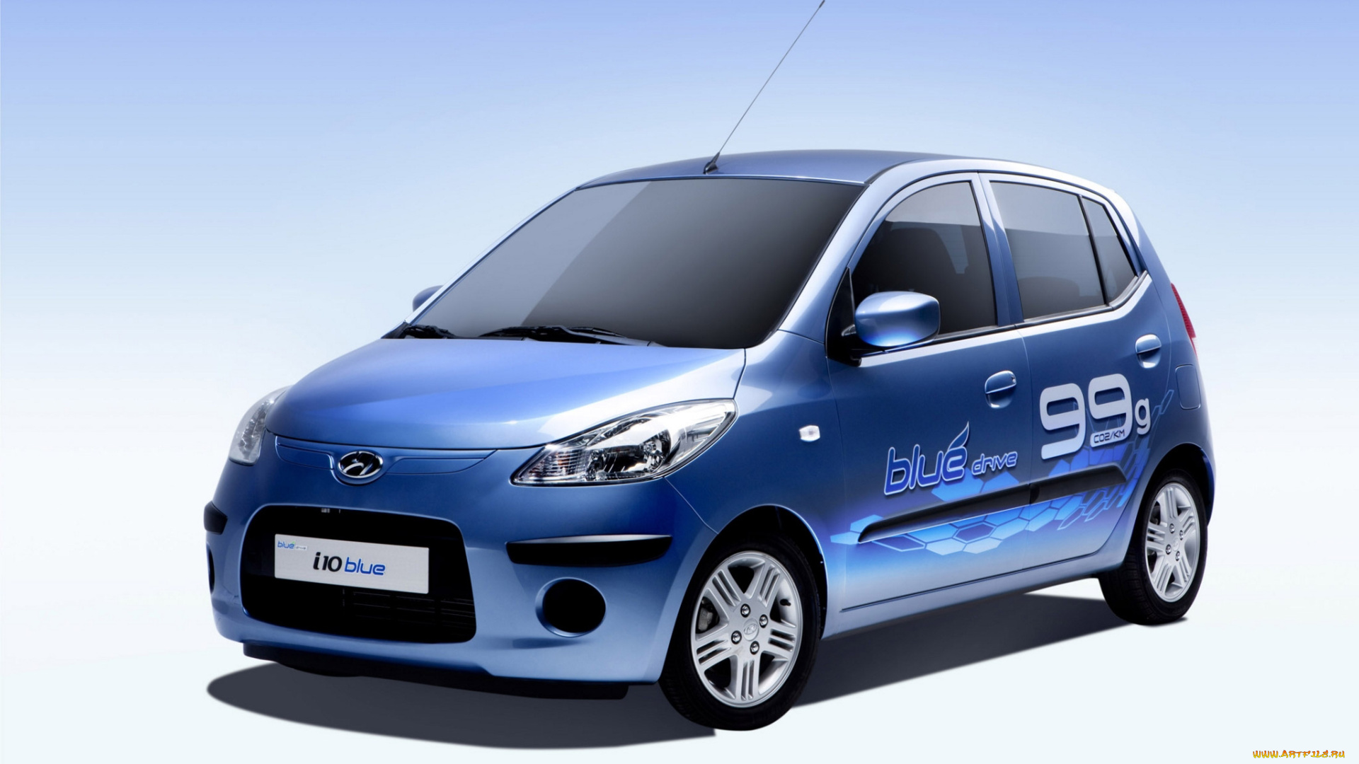 hyundai, i10, blue, drive, concept, 2010, автомобили, hyundai, i10, blue, drive, concept, 2010