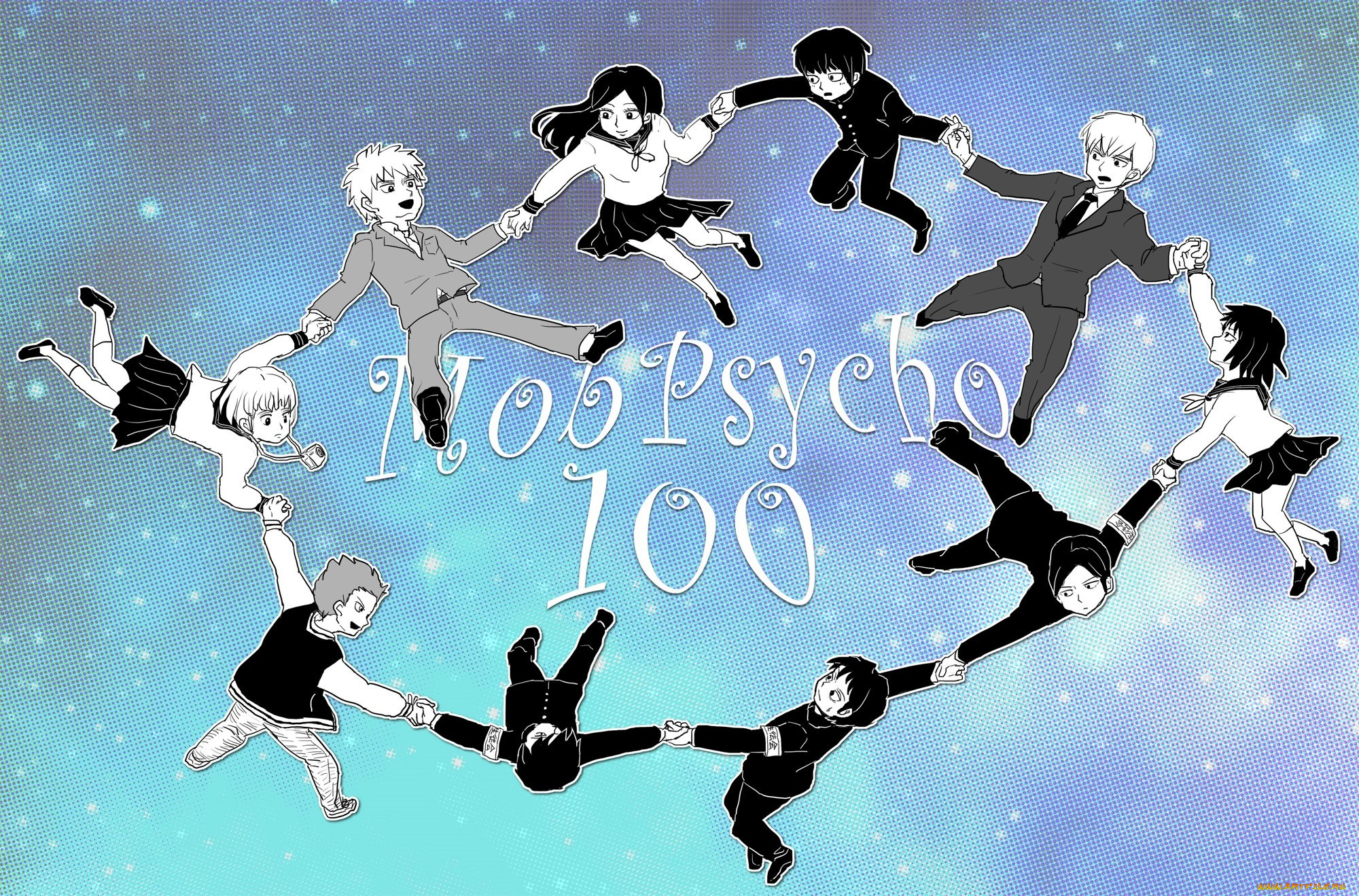 аниме, mob, psycho, 100, персонажи