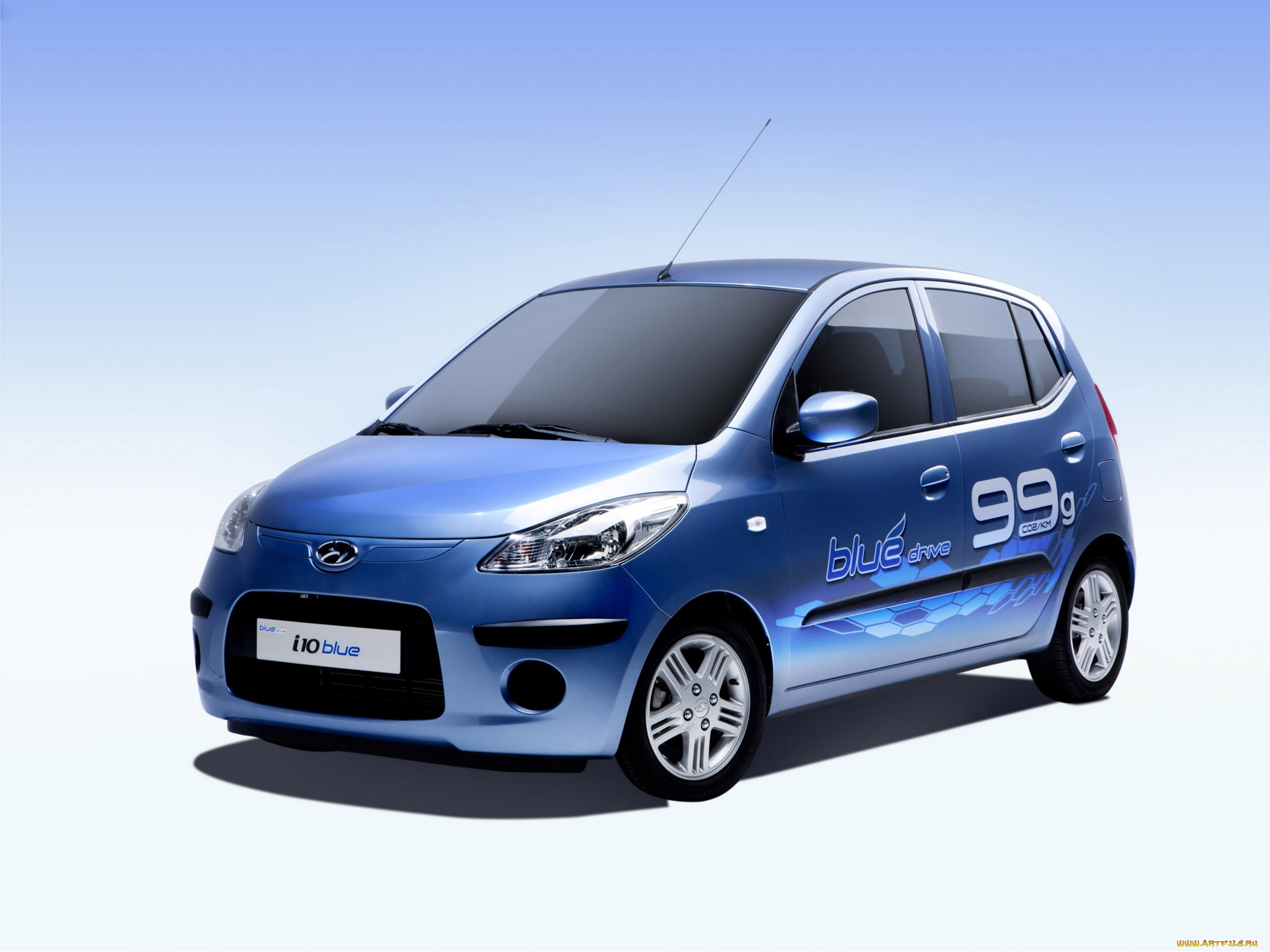 hyundai, i10, blue, drive, concept, 2010, автомобили, hyundai, i10, blue, drive, concept, 2010