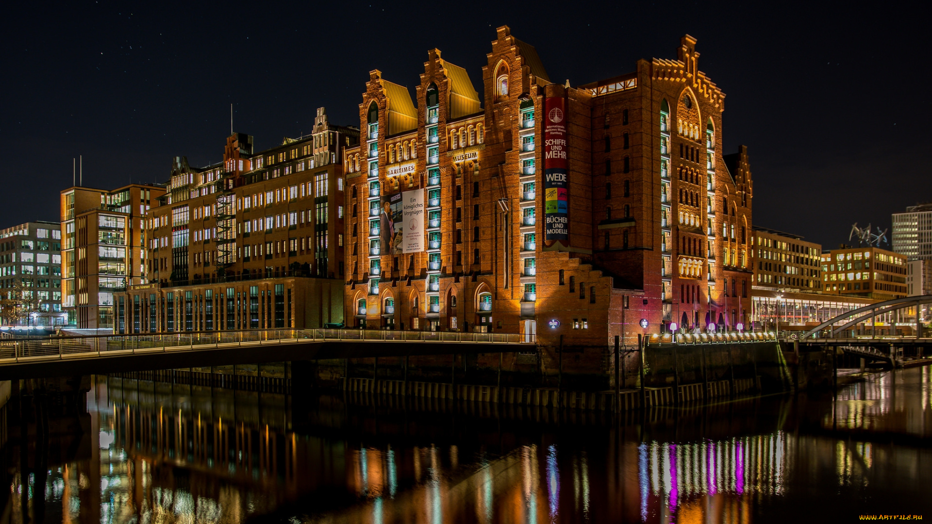 hamburg, -, maritime, museum, города, гамбург, , германия, простор