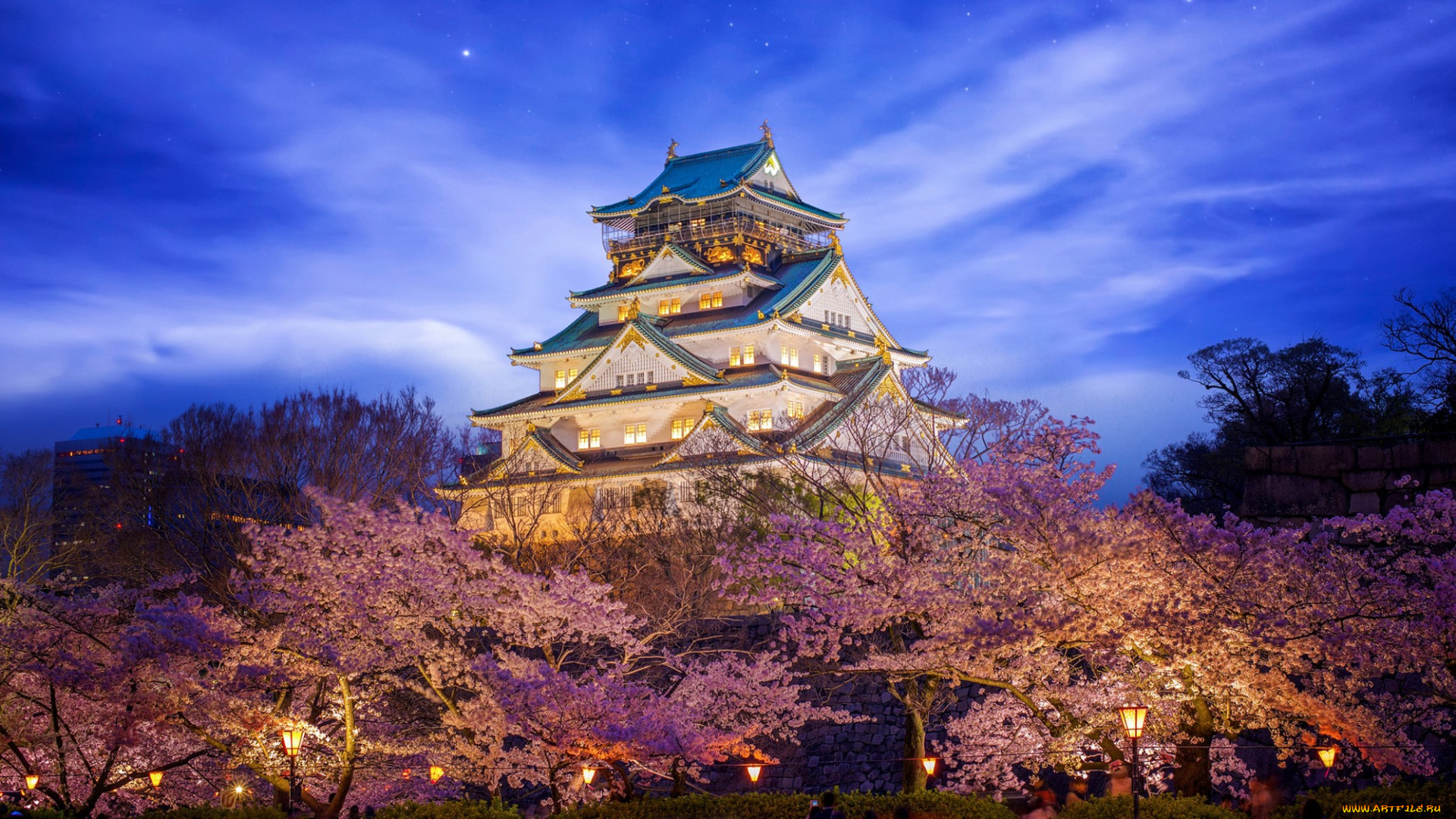 himeji, castle, in, osaka, города, замки, Японии, простор