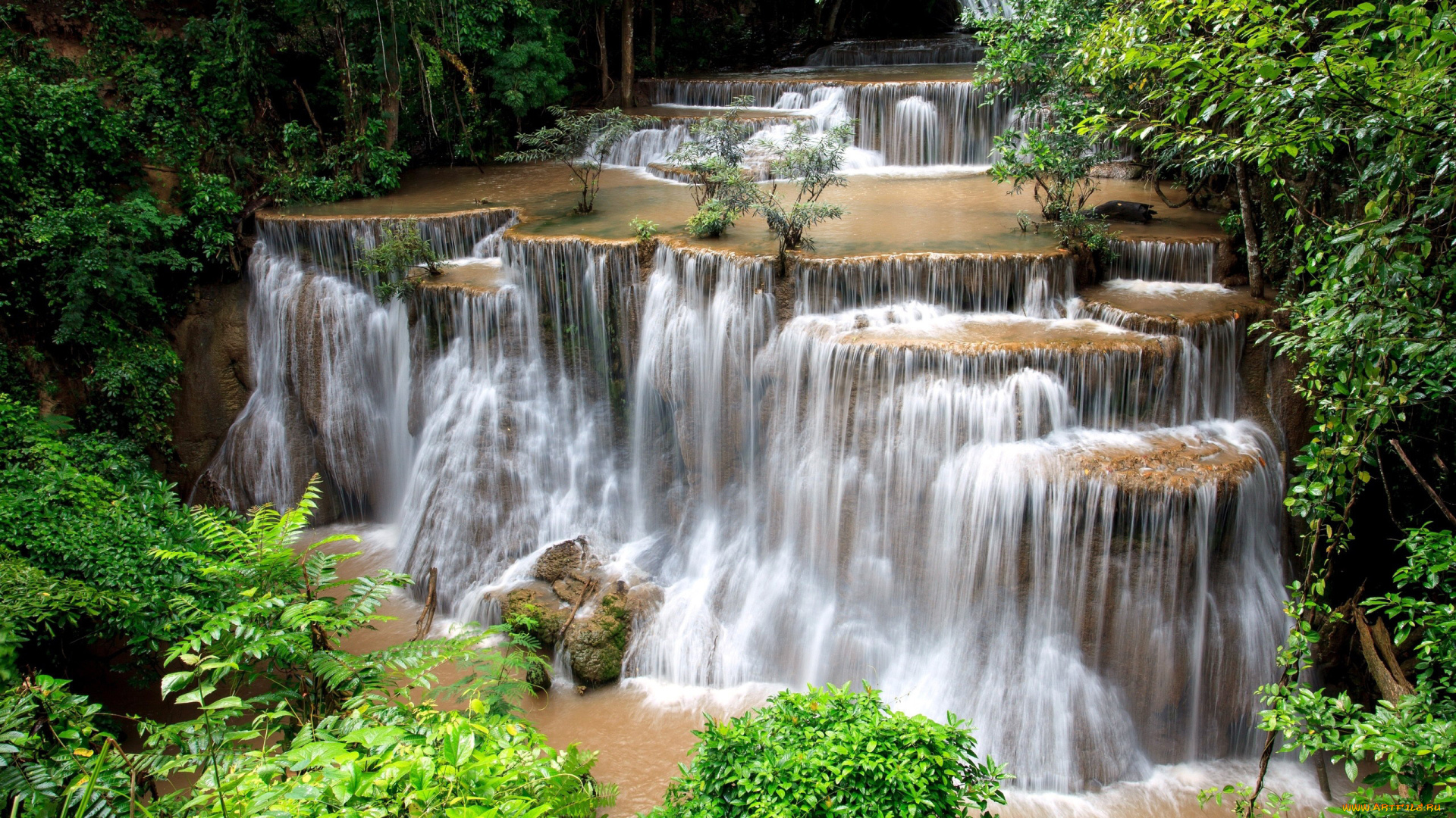 huai, mae, khamin, waterfall, thailand, природа, водопады, huai, mae, khamin, waterfall