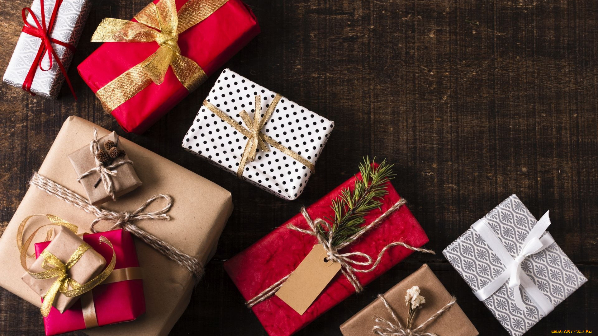 праздничные, подарки, и, коробочки, бокалы, снежинка, подарки, ленты, банты