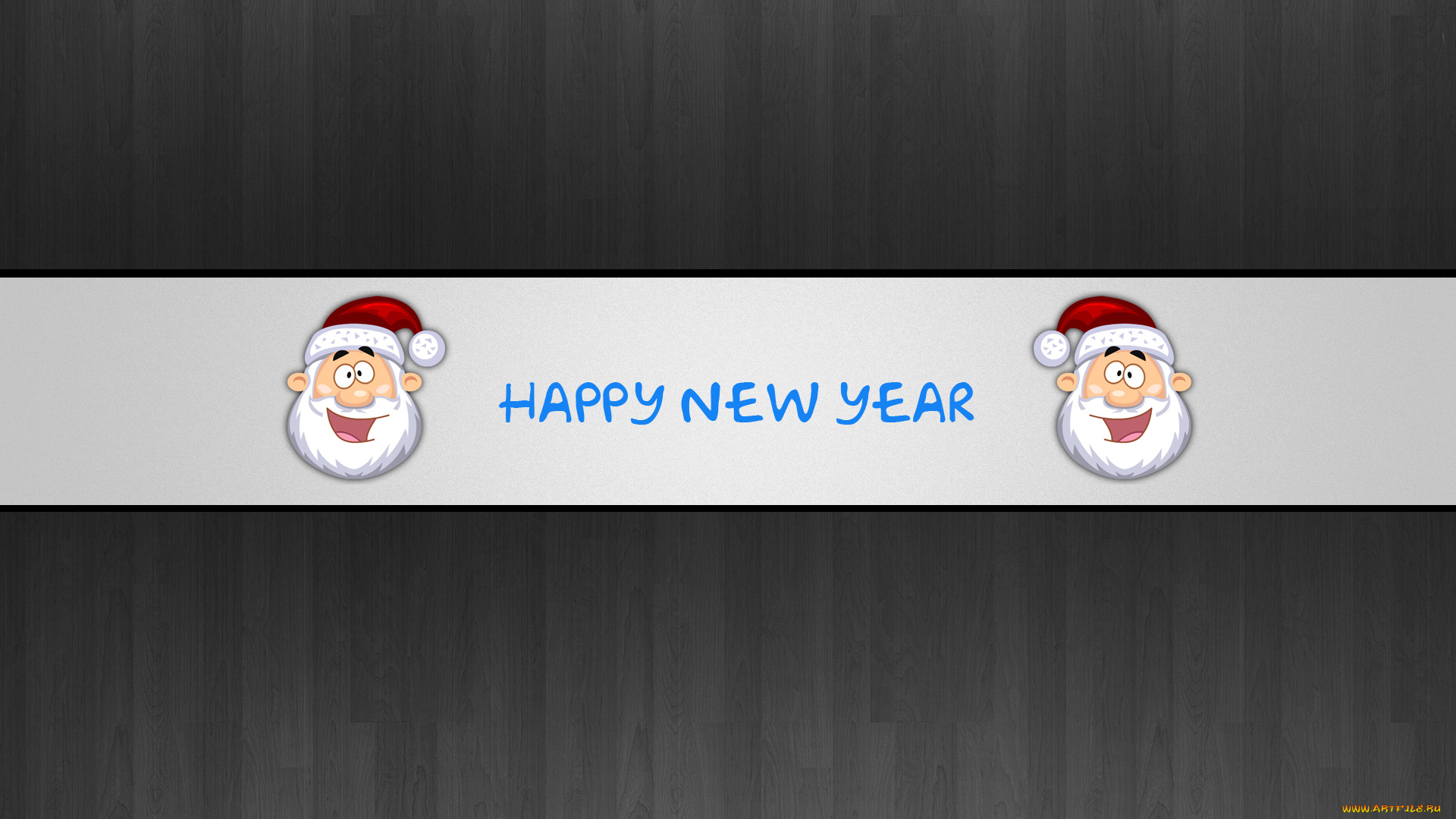 happy, new, year, праздничные, разное, новый, год, санта, надпись, полоса