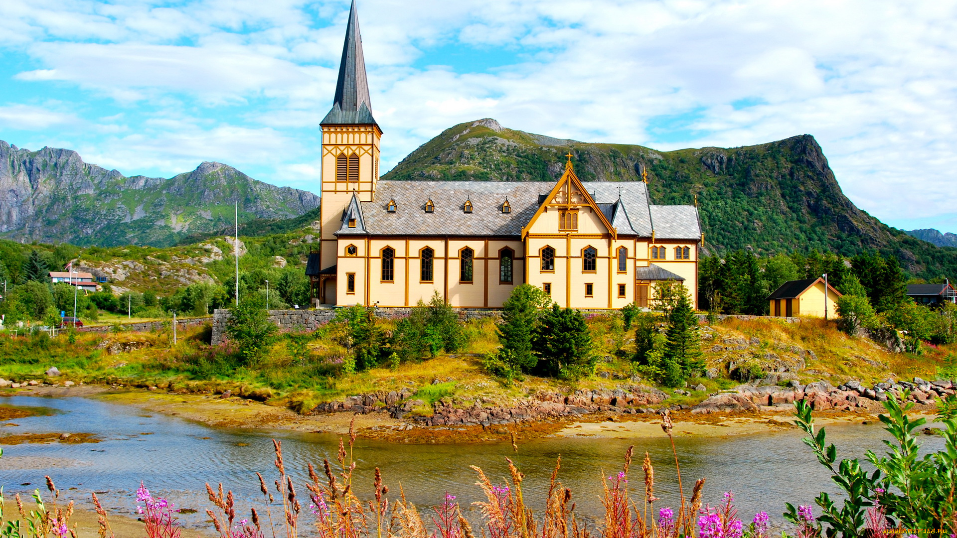 норвегия, воган, города, католические, соборы, костелы, аббатства