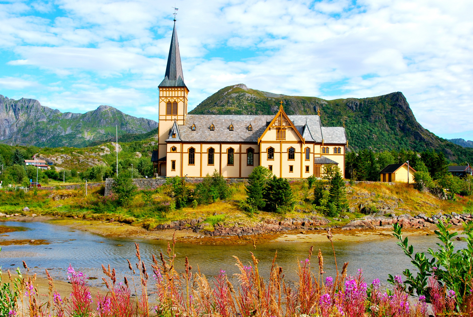 норвегия, воган, города, католические, соборы, костелы, аббатства