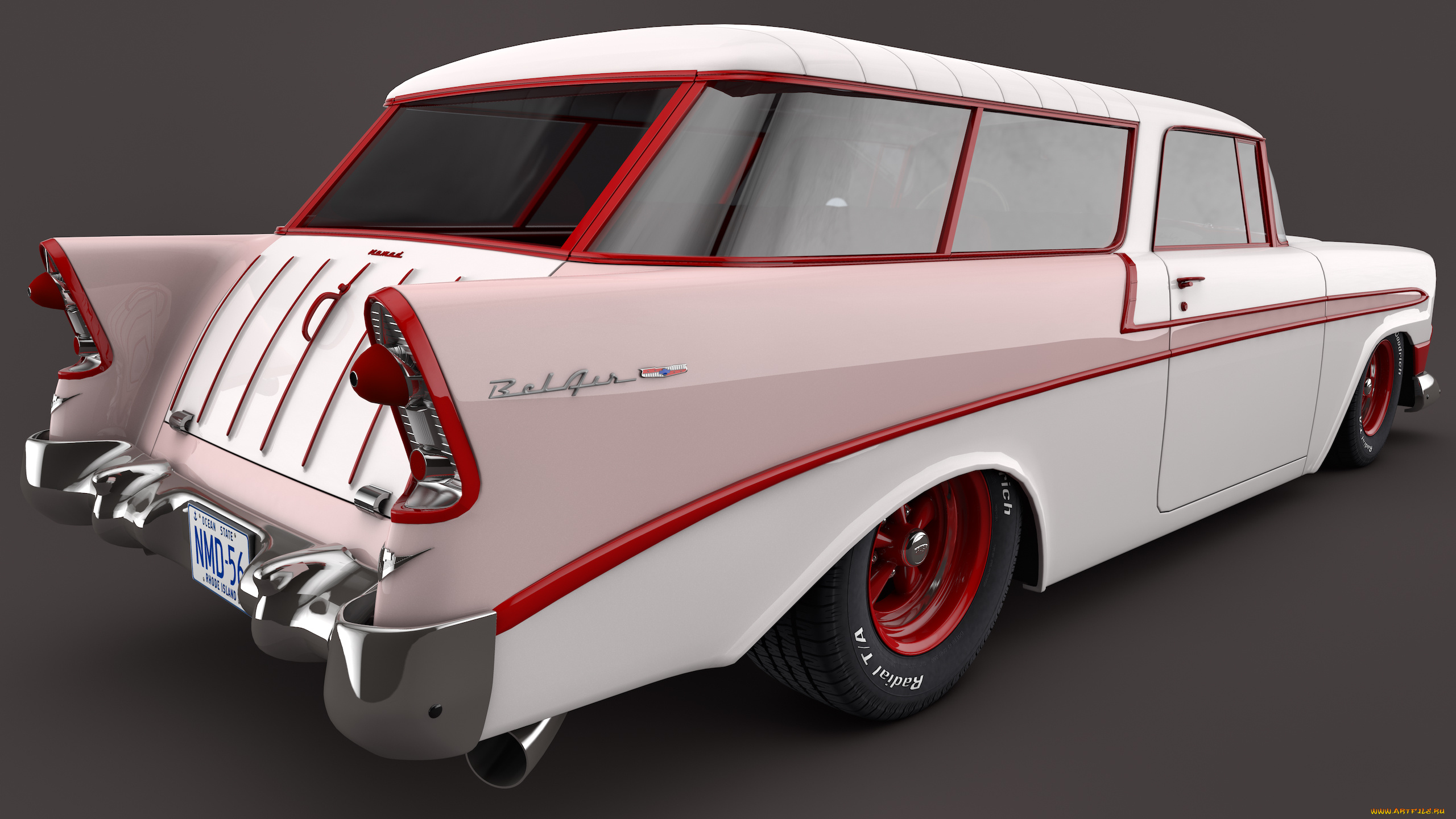 автомобили, 3д, 1956, chevrolet, nomad