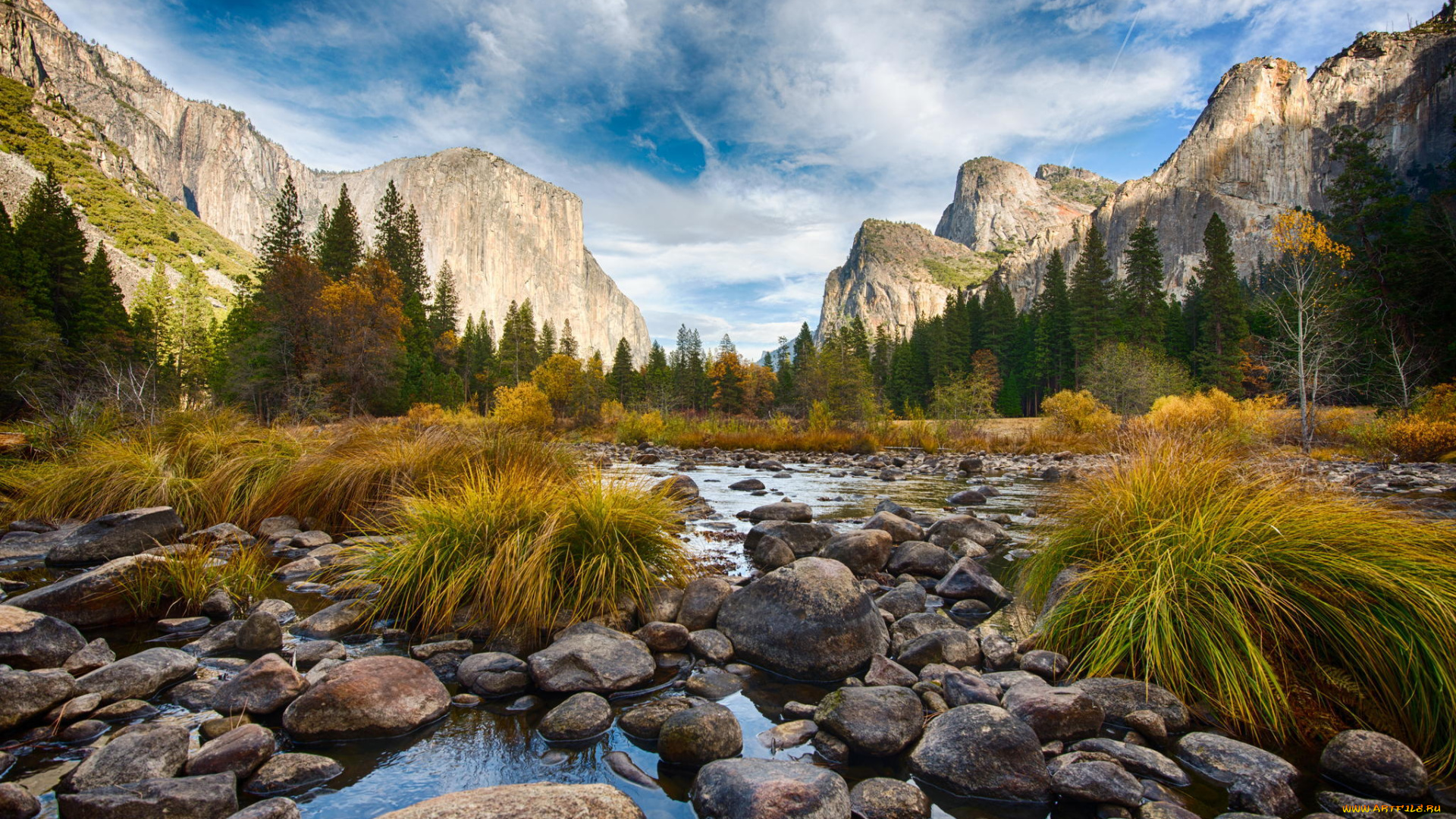 природа, горы, yosemite, national, park, fog, waterfall, valley, tunnel, пейзаж, парк, лес, река