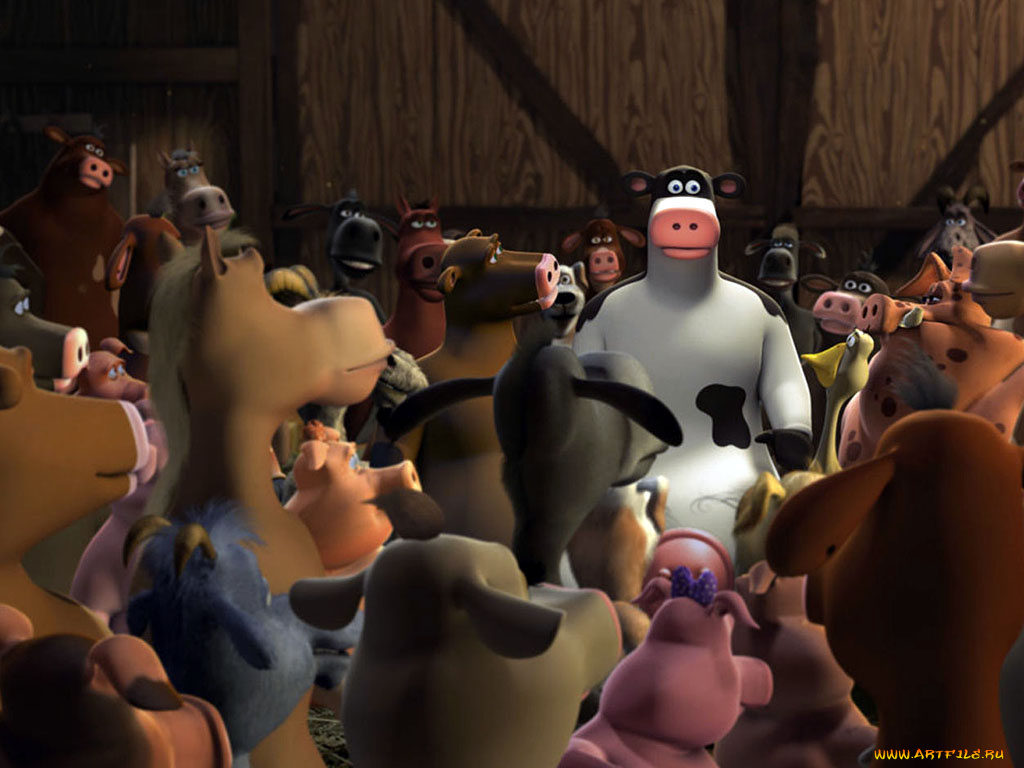 мультфильмы, barnyard, the, original, party