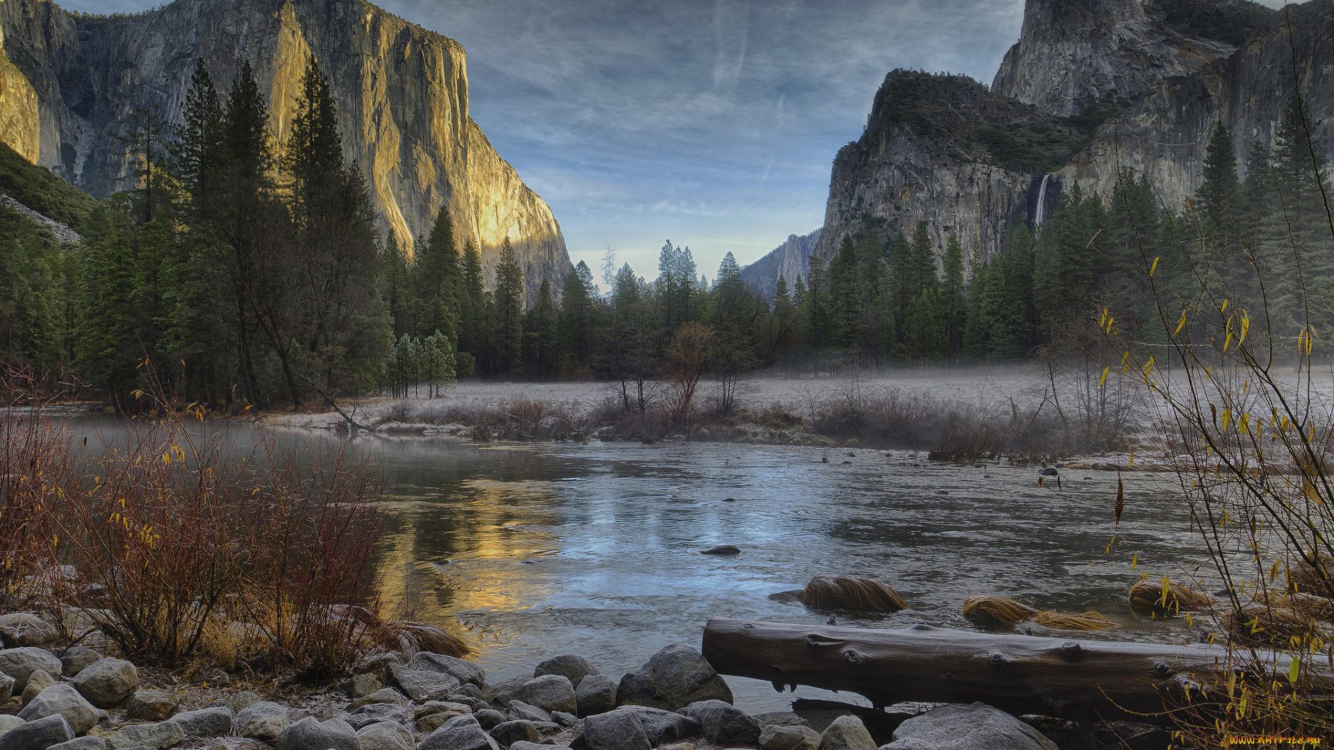 природа, реки, озера, yosemite, national, park, камни, лес, река, горы