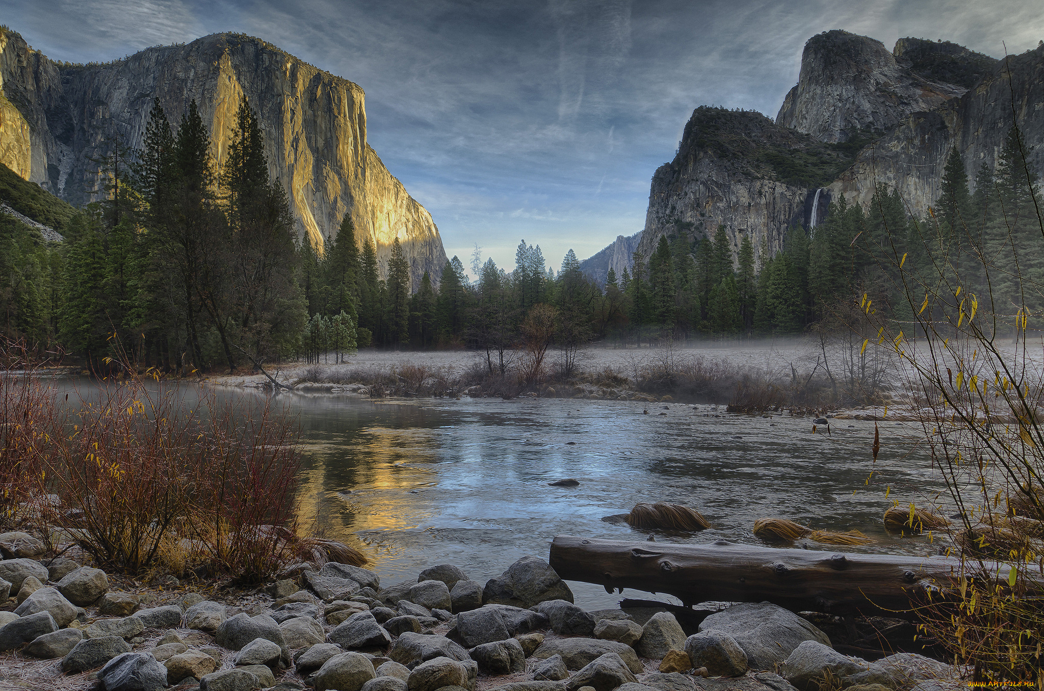 природа, реки, озера, yosemite, national, park, камни, лес, река, горы