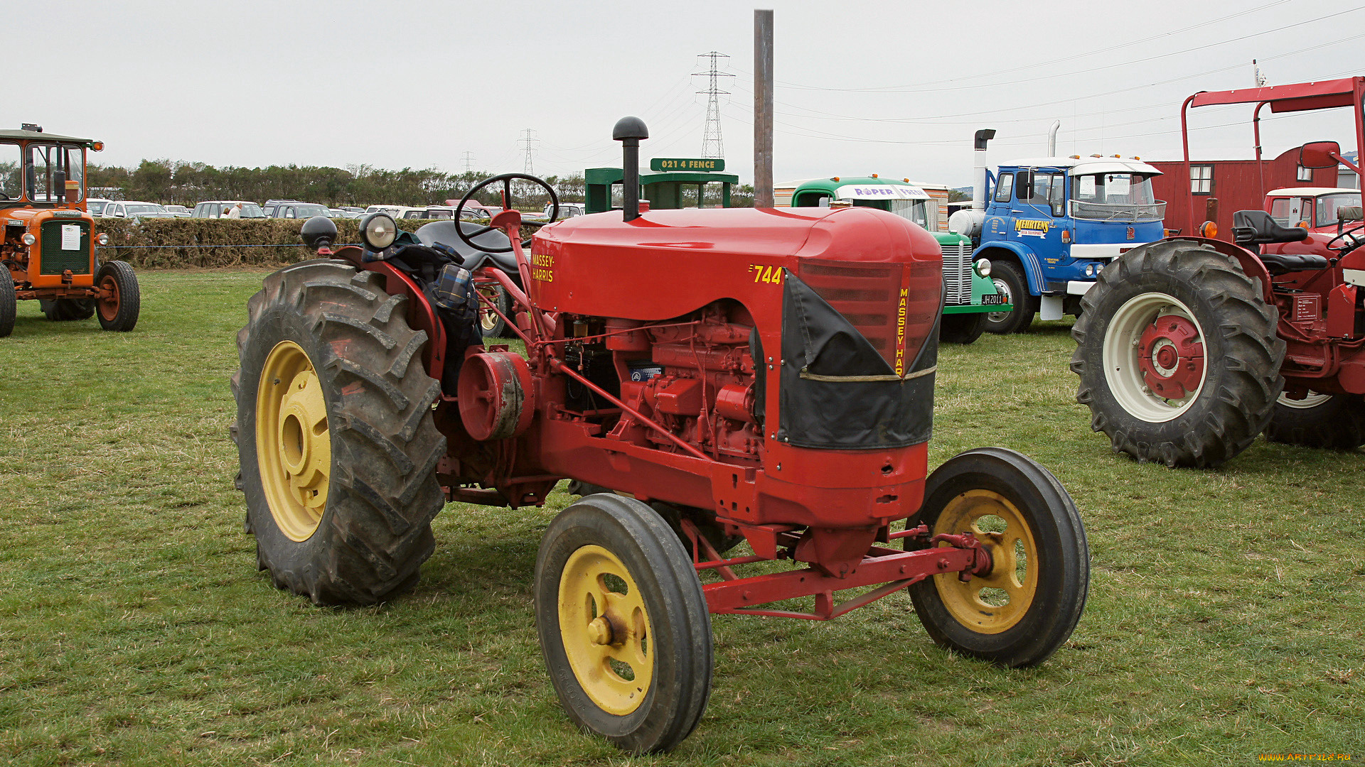 massey, harris, 744, tractor, техника, тракторы, колесный, трактор