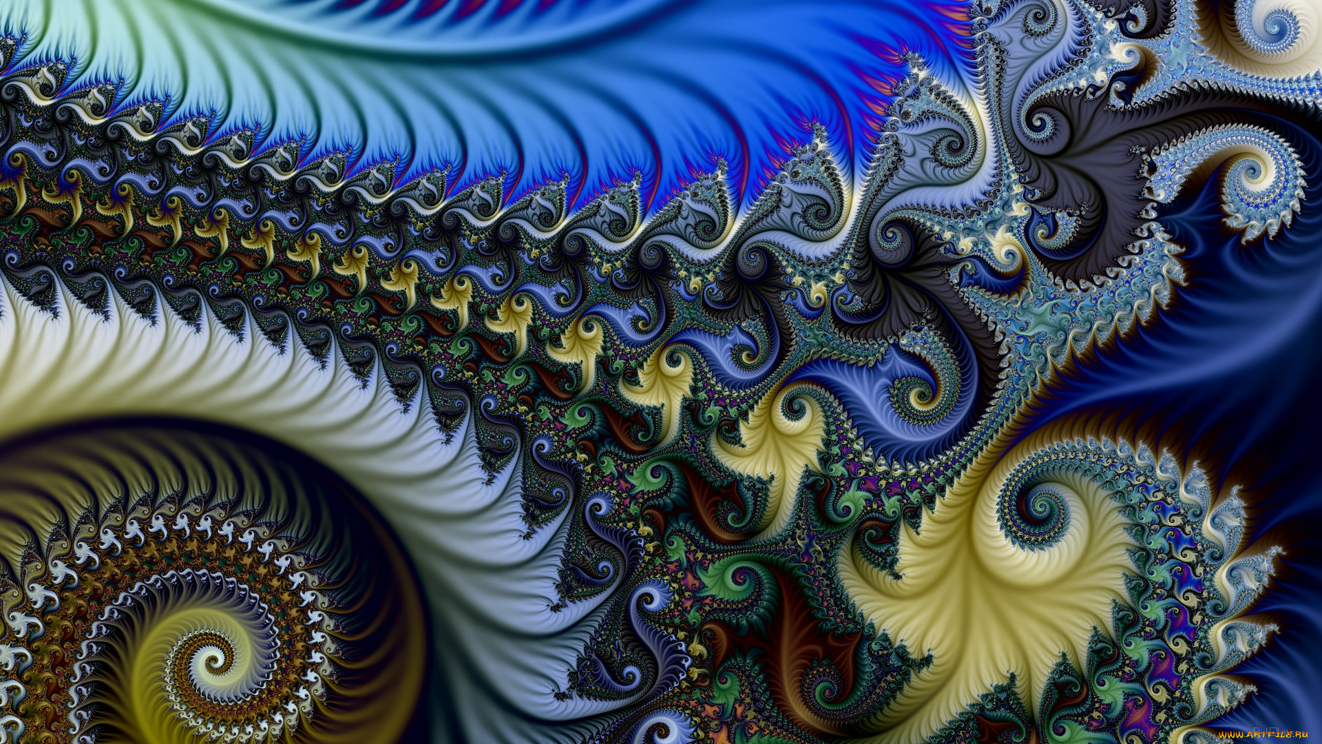 3д, графика, фракталы, , fractal, фон, цвета, узор