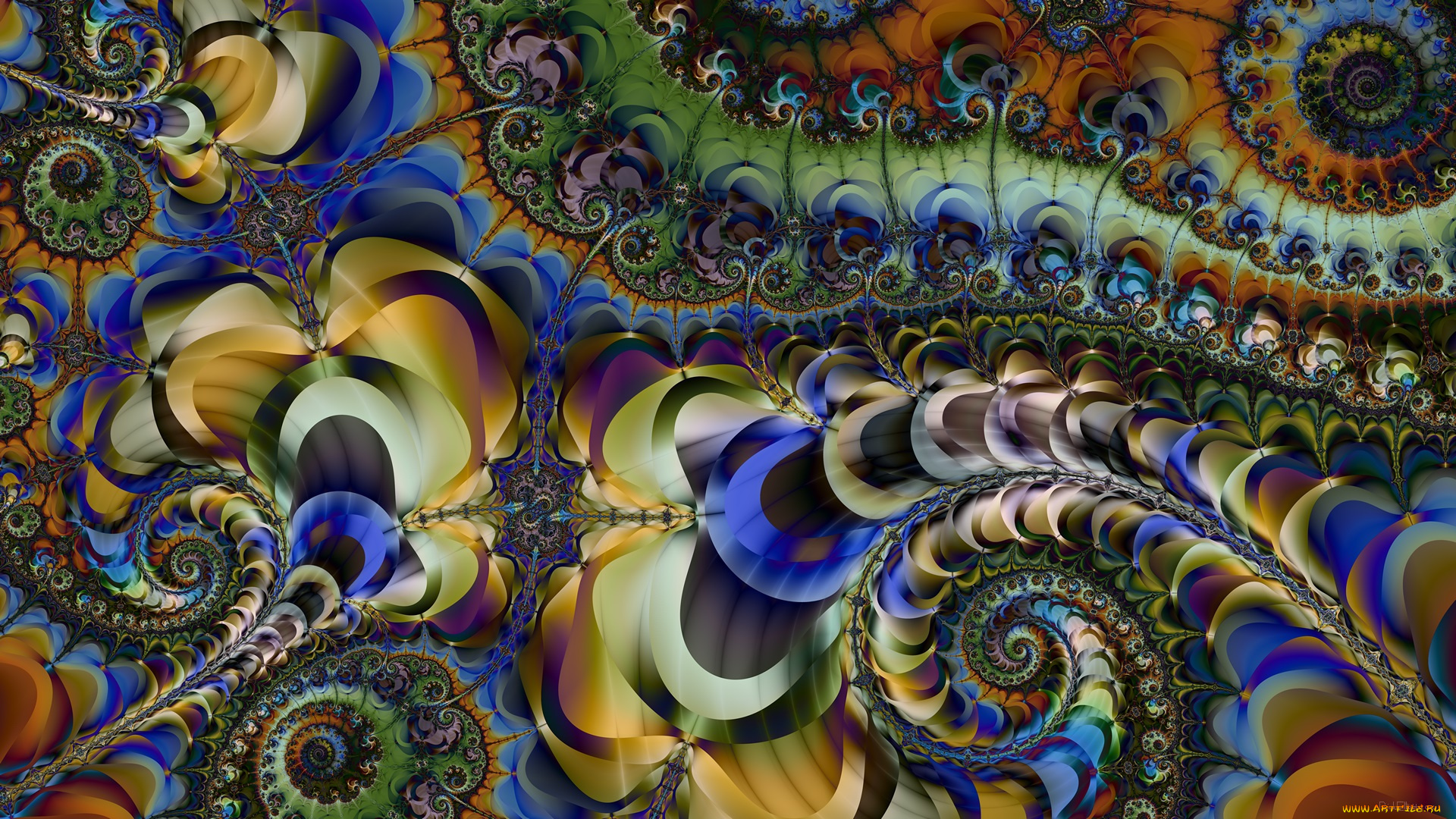 3д, графика, фракталы, , fractal, узор, фон, цвета