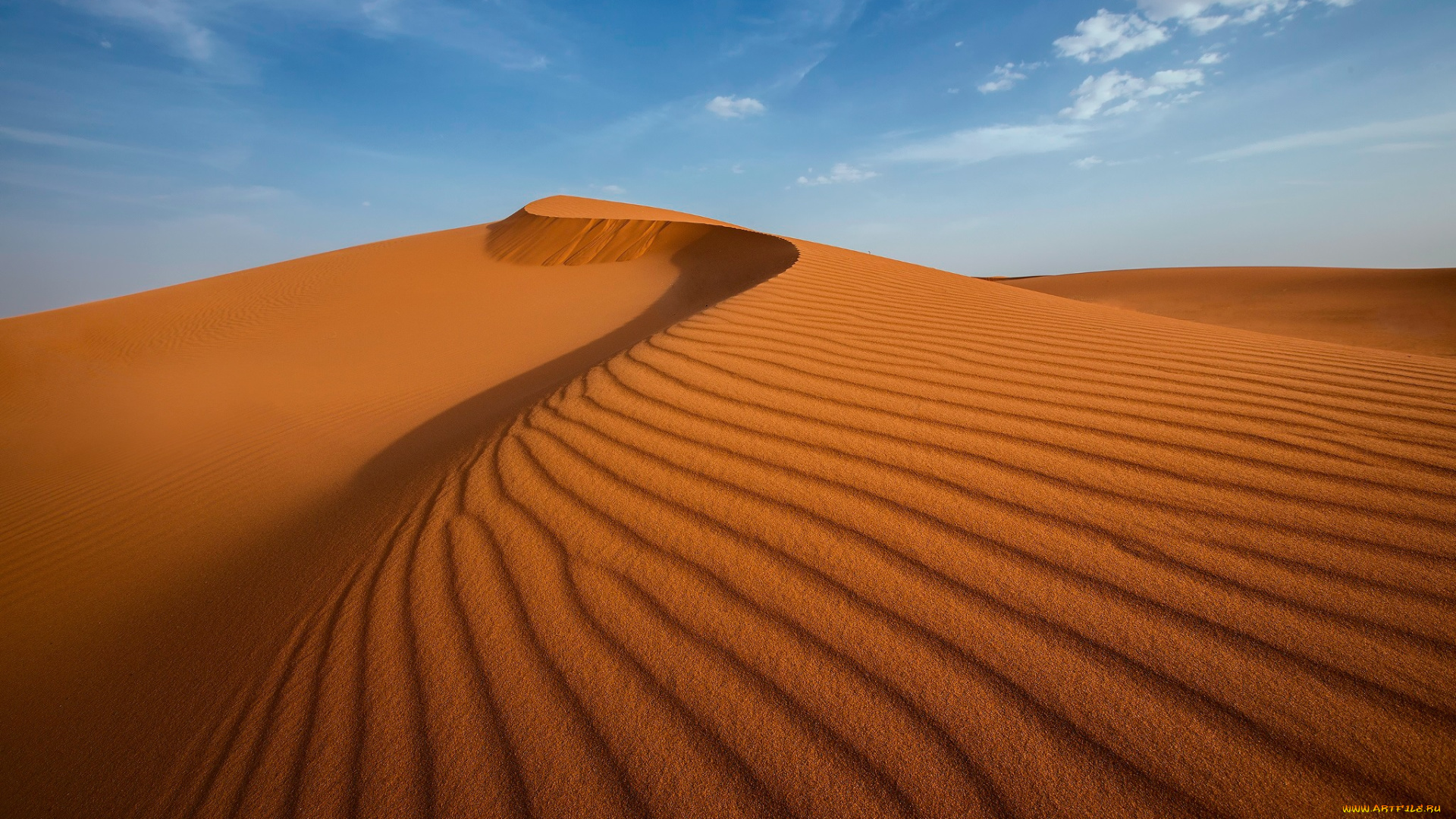 природа, пустыни, небо, дюны, барханы, пустыня, песок, облака