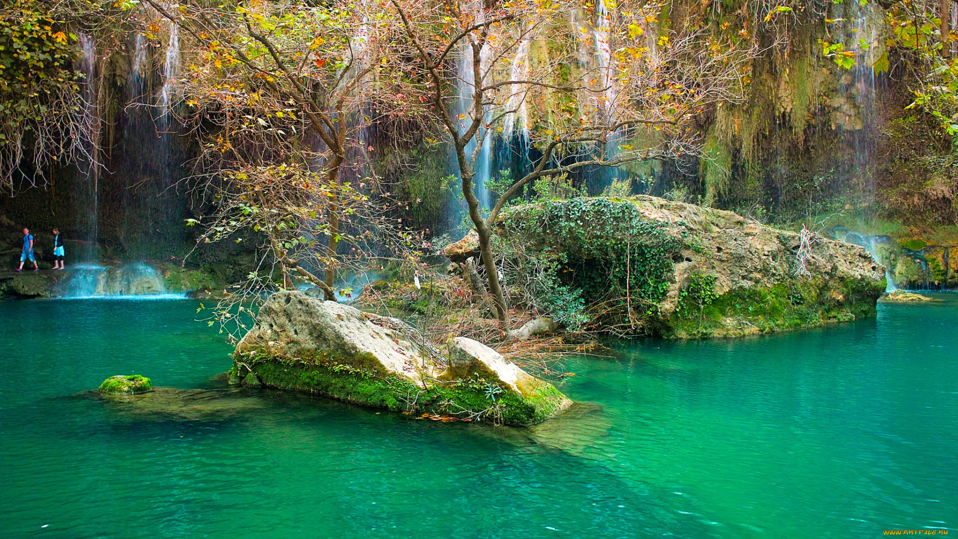 водопад, куршунлу, в, анталии, природа, водопады, анталия, куршунлу, парк, водопад