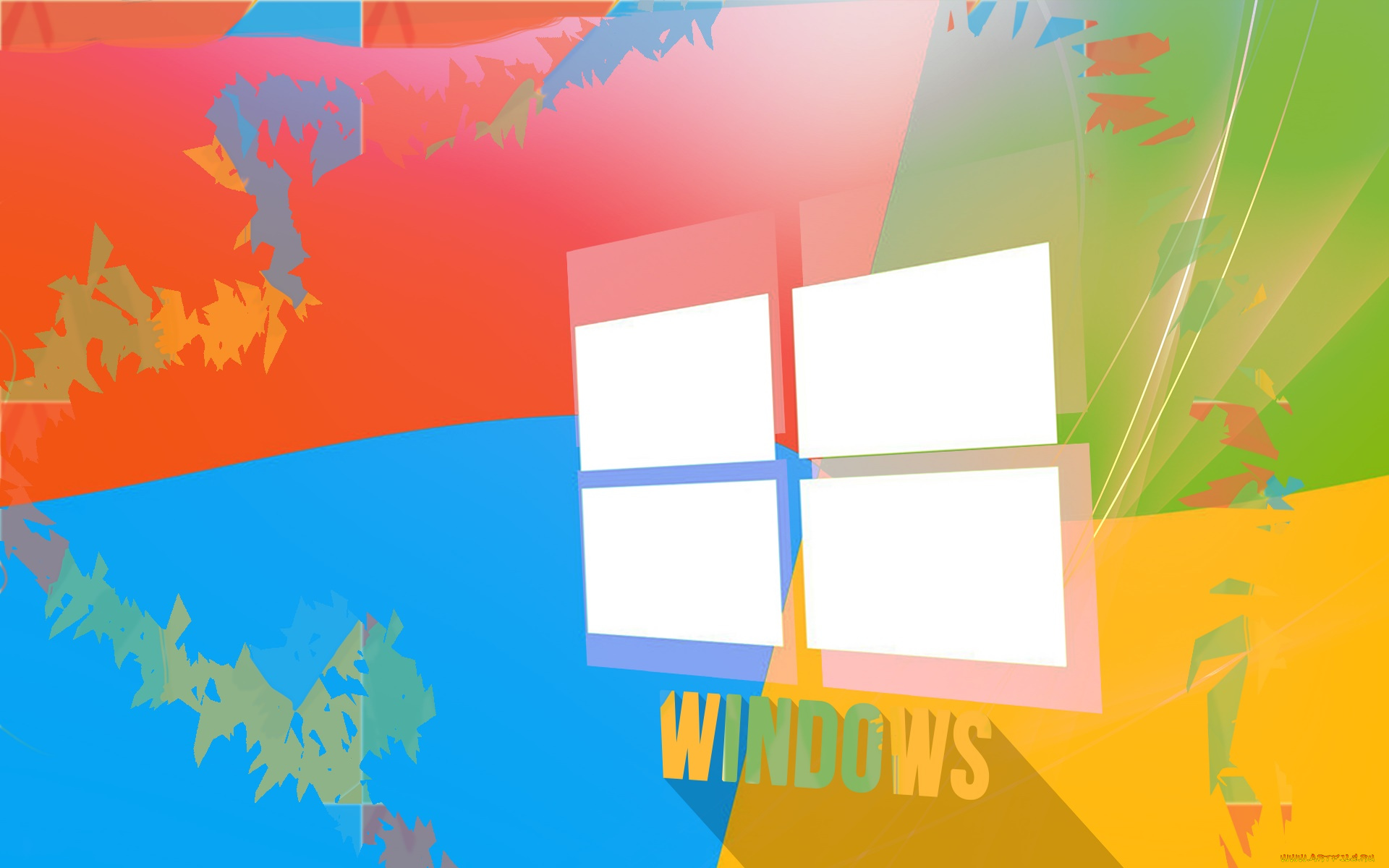 компьютеры, windows, 9, логотип, фон