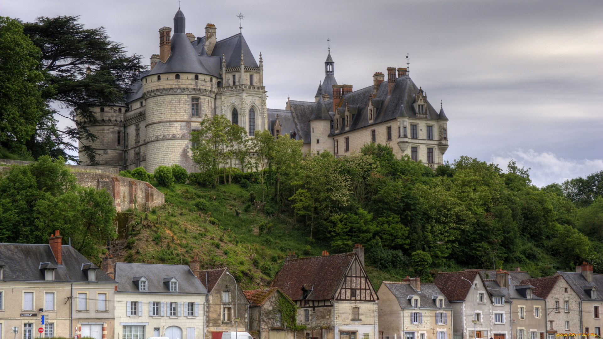 chaumont-sur-loire, города, замки, франции, замок