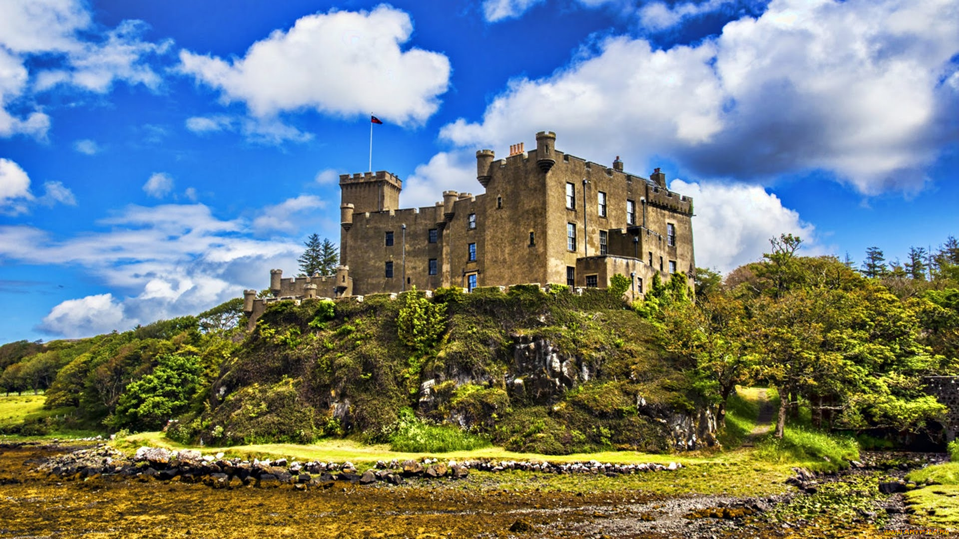 dunvegan, castle, scotland, города, замки, англии, dunvegan, castle
