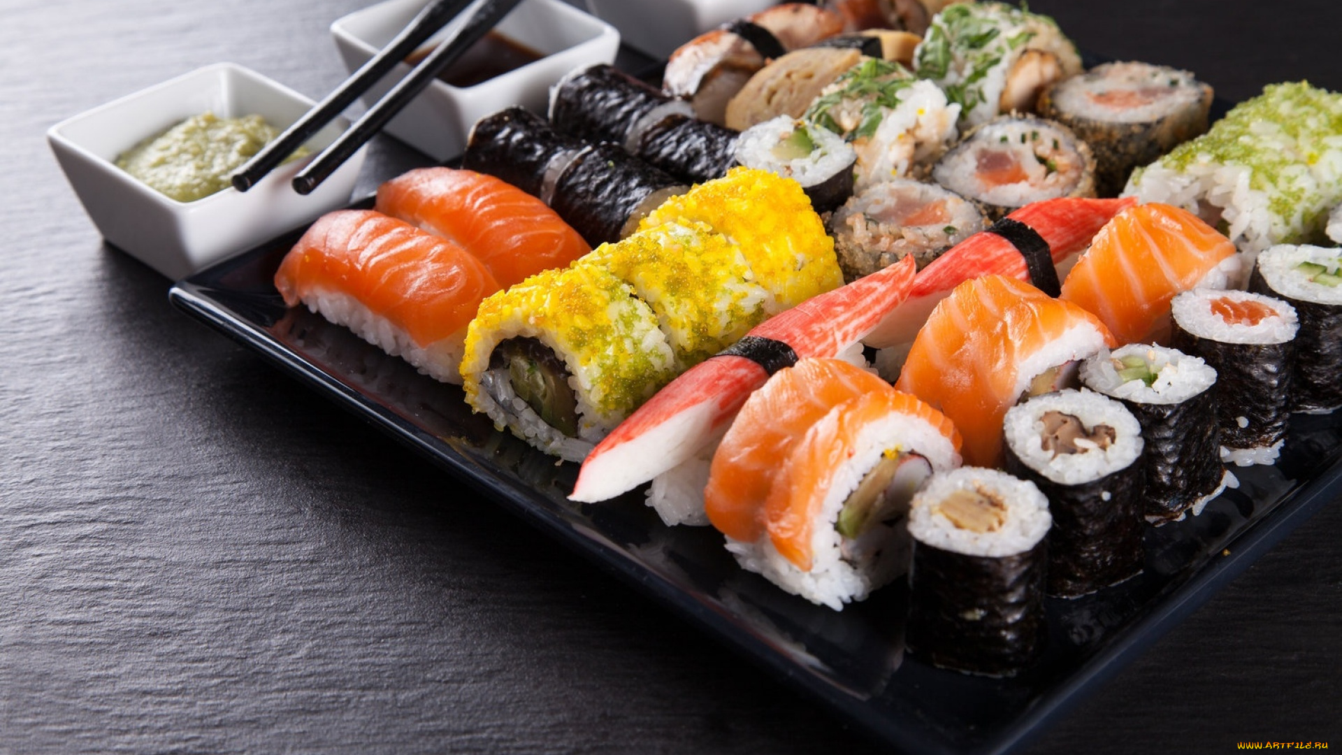 еда, рыба, , морепродукты, , суши, , роллы, японская, соус, палочки, роллы, кухня